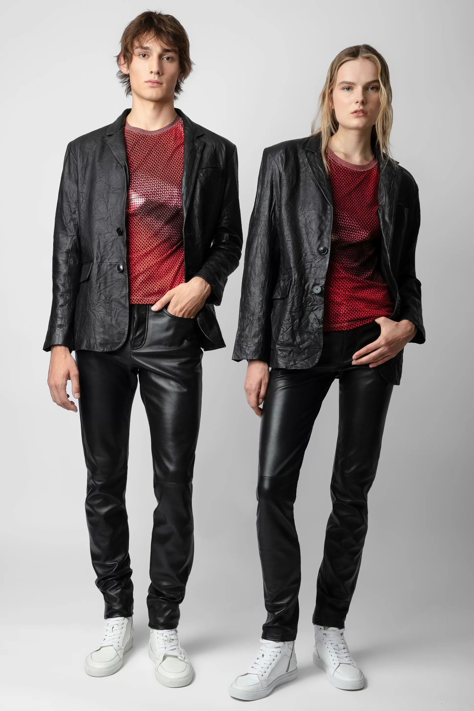 Hommes Zadig & Voltaire Manteaux Et Vestes^Blazer En Cuir Froisse Valfried