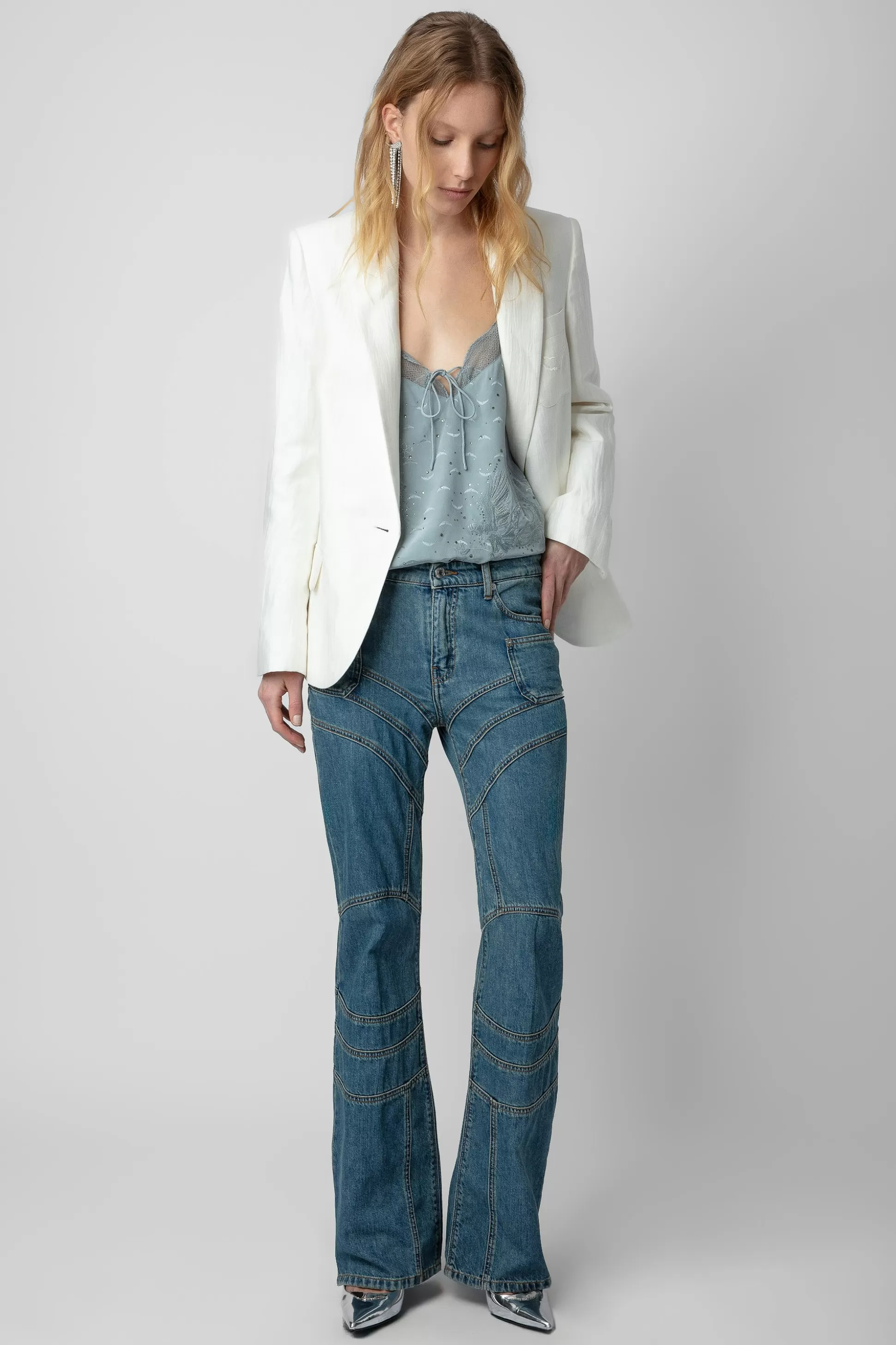 Femmes Zadig & Voltaire Chemises Et Hauts^Caraco Capela En Jacquard De Soie A Strass
