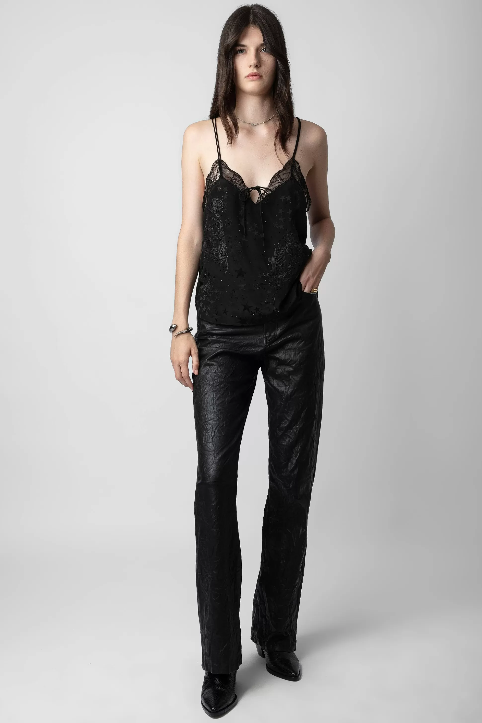 Femmes Zadig & Voltaire Chemises Et Hauts^Caraco Capela En Soie A Strass