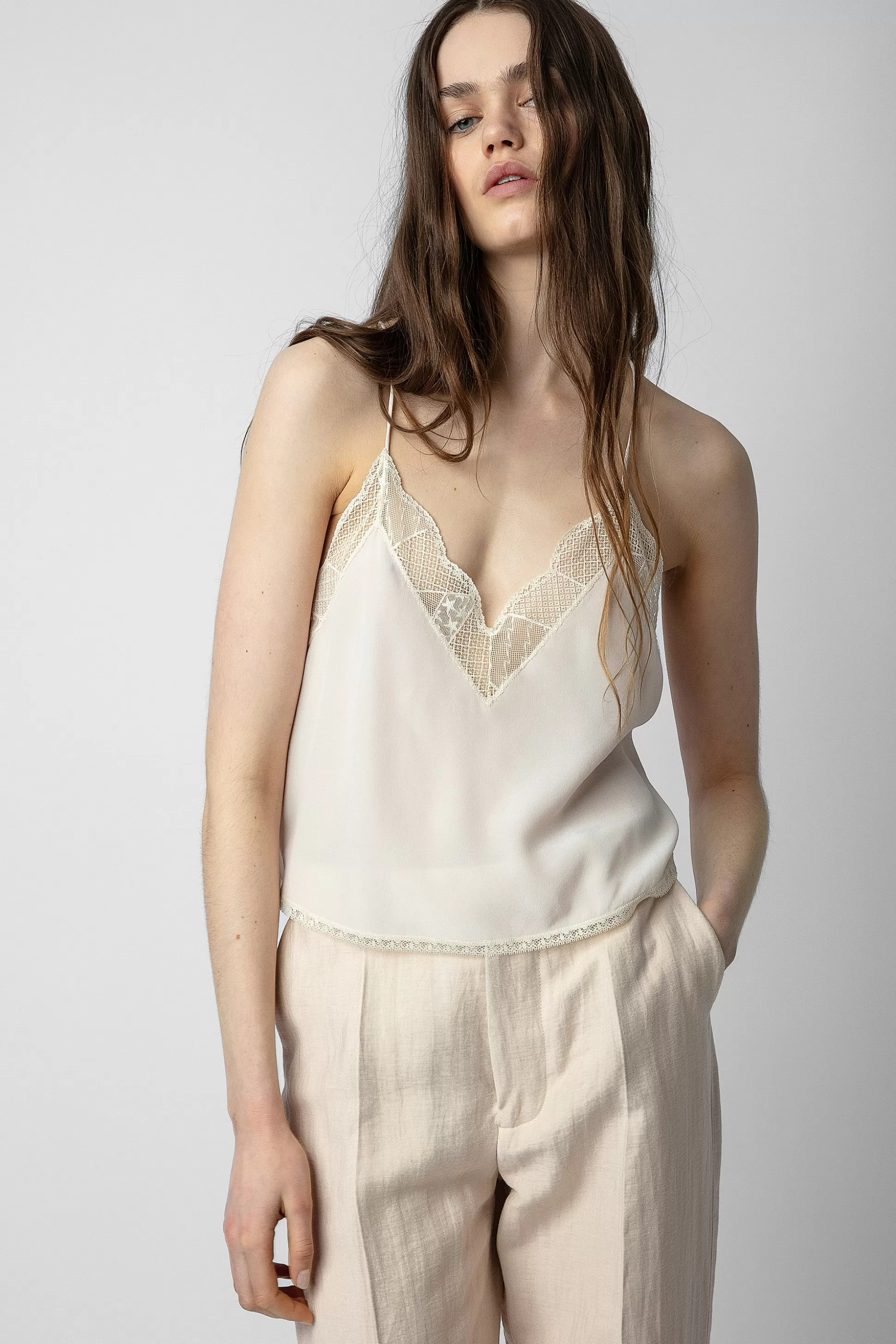Femmes Zadig & Voltaire Chemises Et Hauts^Caraco Court En Soie Christy
