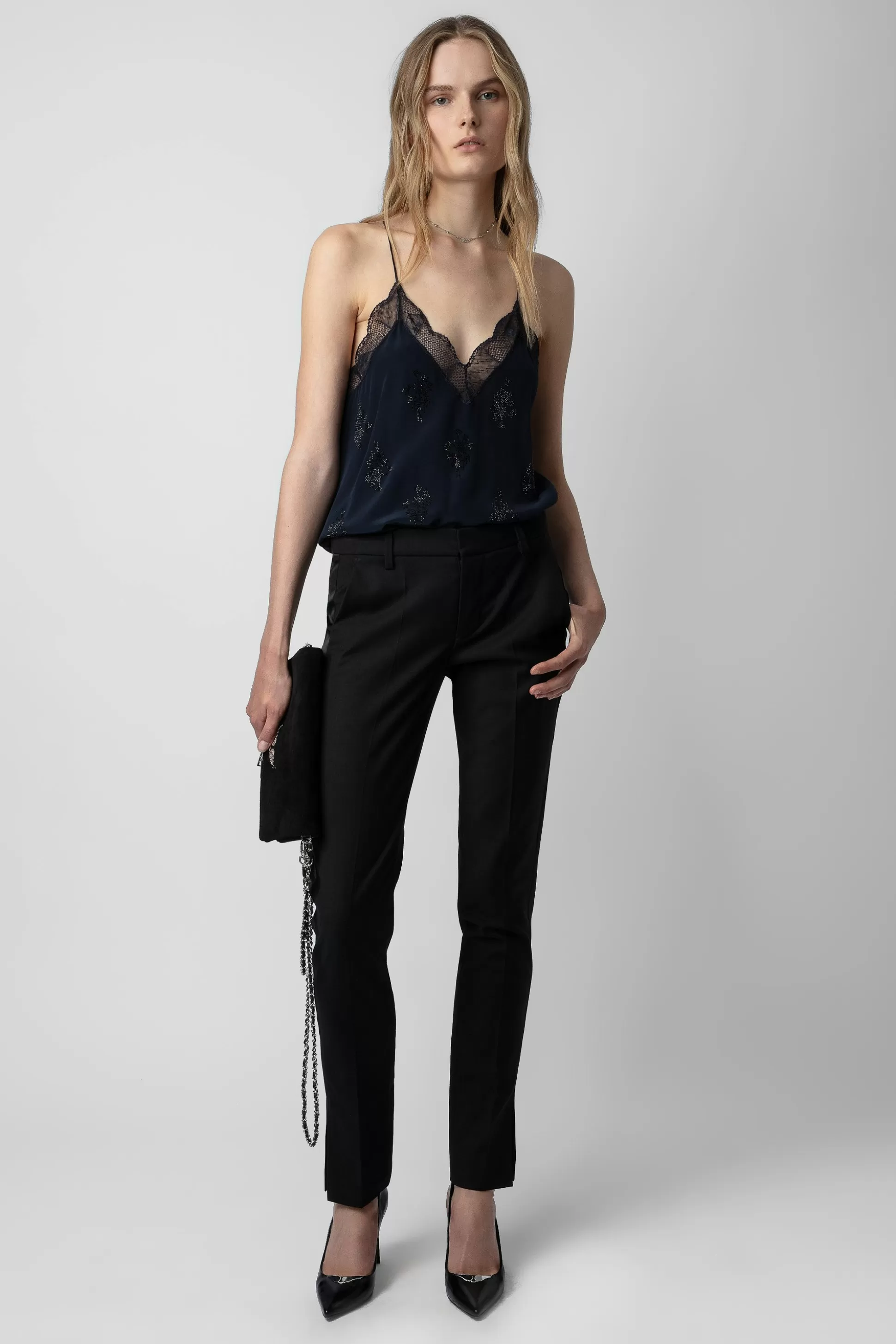 Femmes Zadig & Voltaire Chemises Et Hauts^Caraco En Soie A Strass Christy