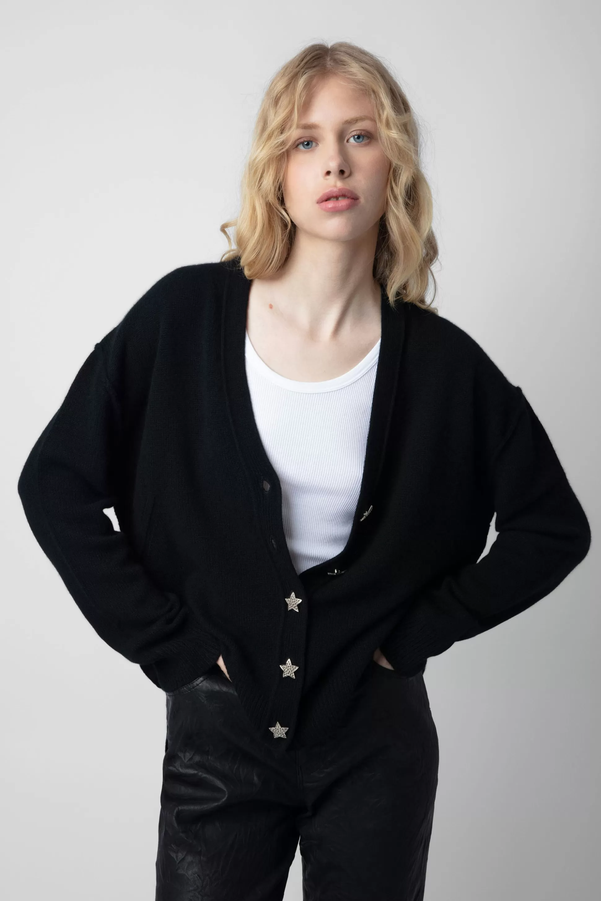 Femmes Zadig & Voltaire Pulls Et Gilets^Cardigan En Cachemire A Bijoux Mirka