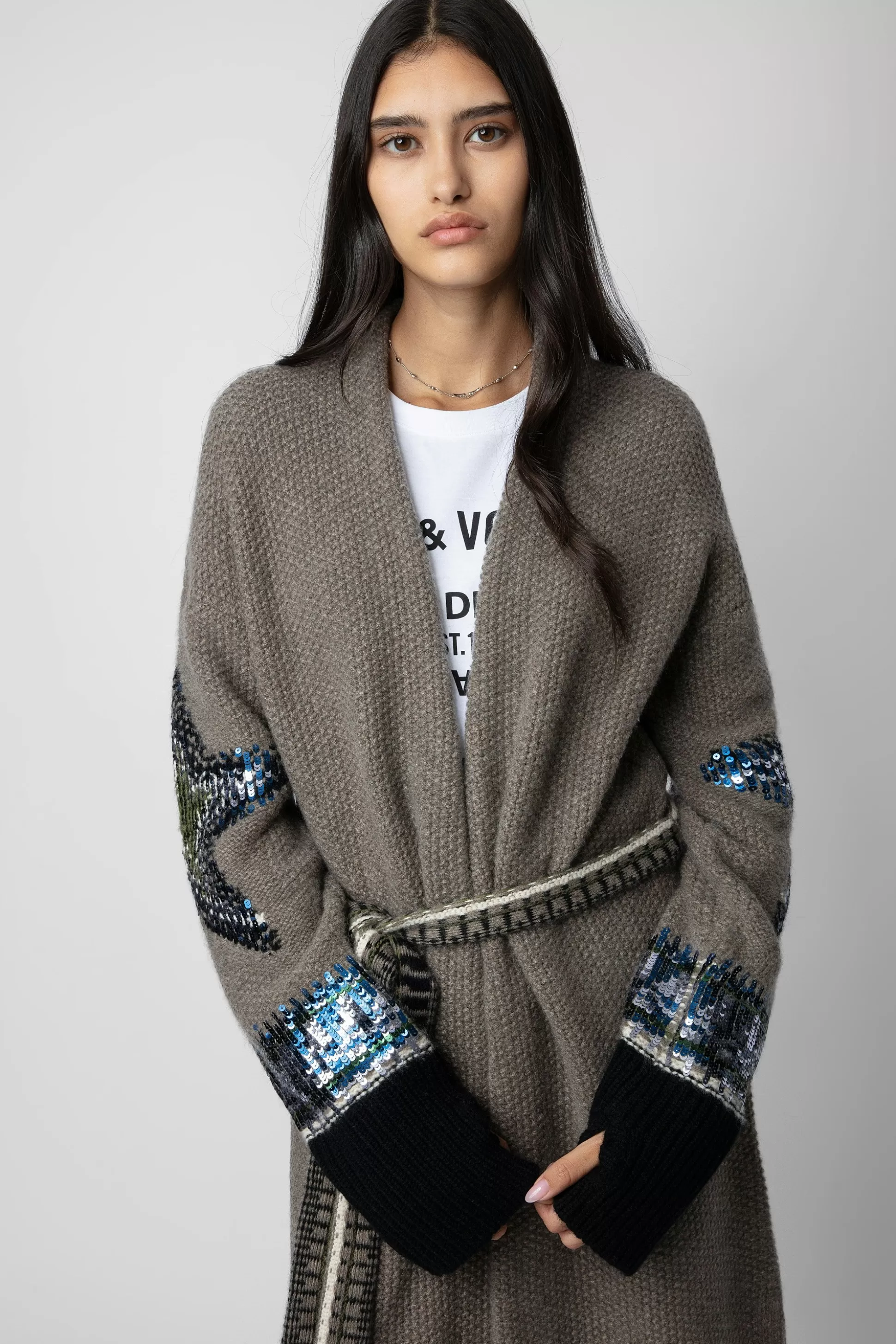 Femmes Zadig & Voltaire Pulls Et Gilets^Cardigan En Cachemire A Sequins Rosanny
