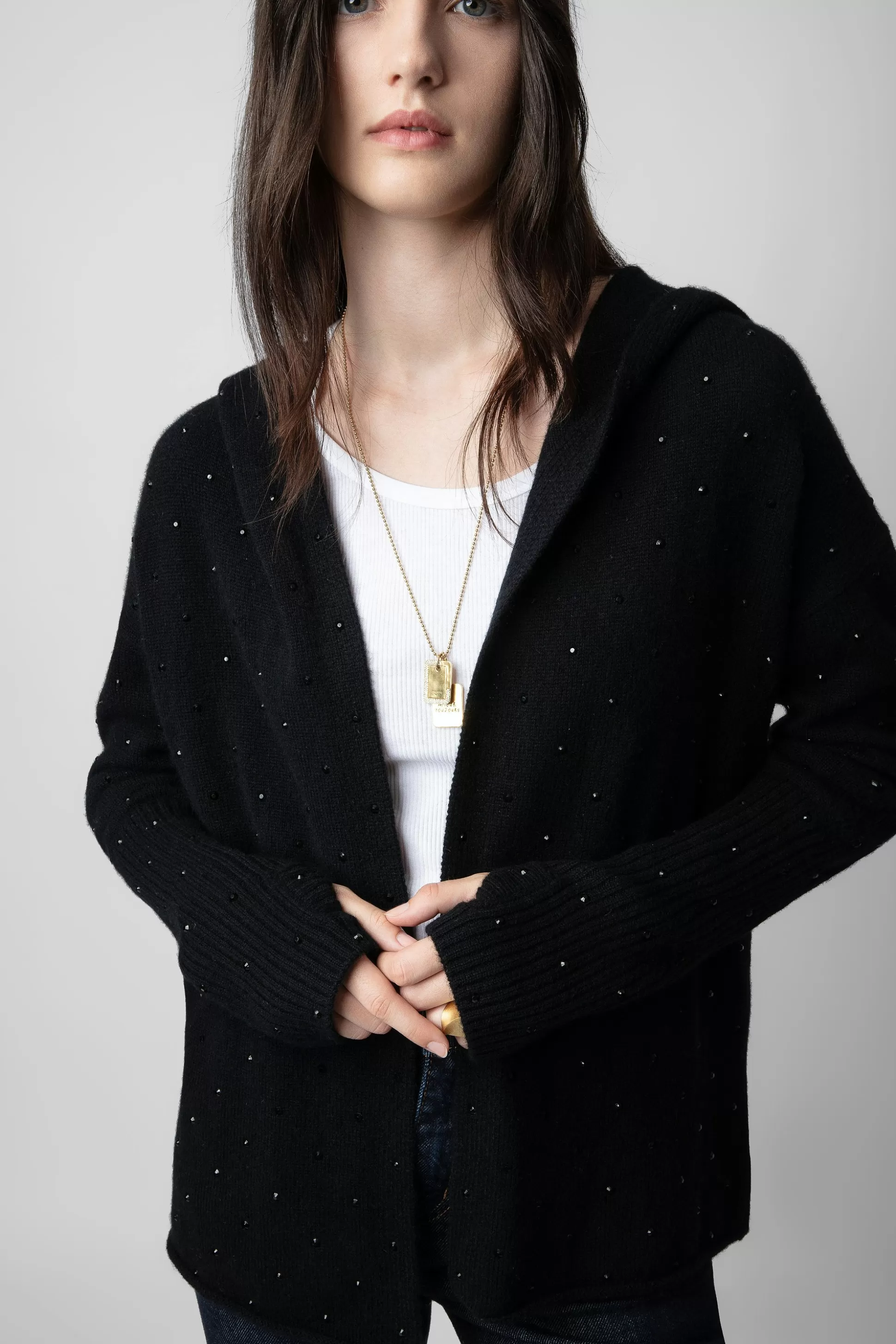 Femmes Zadig & Voltaire Pulls Et Gilets^Cardigan En Cachemire A Strass Cosany