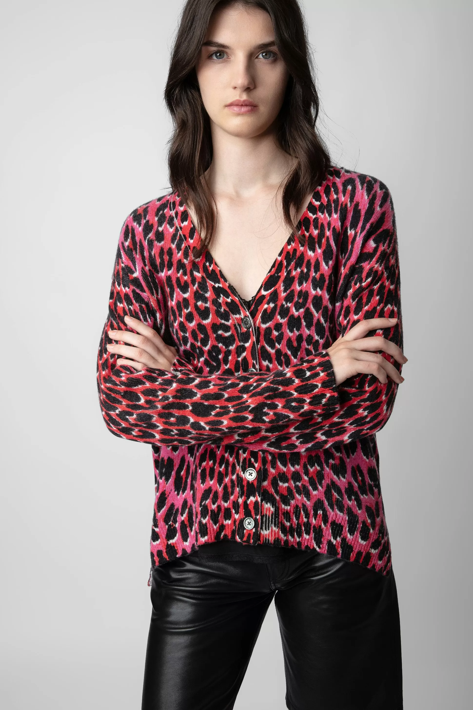 Femmes Zadig & Voltaire Pulls Et Gilets^Cardigan En Cachemire Leopard Mirka
