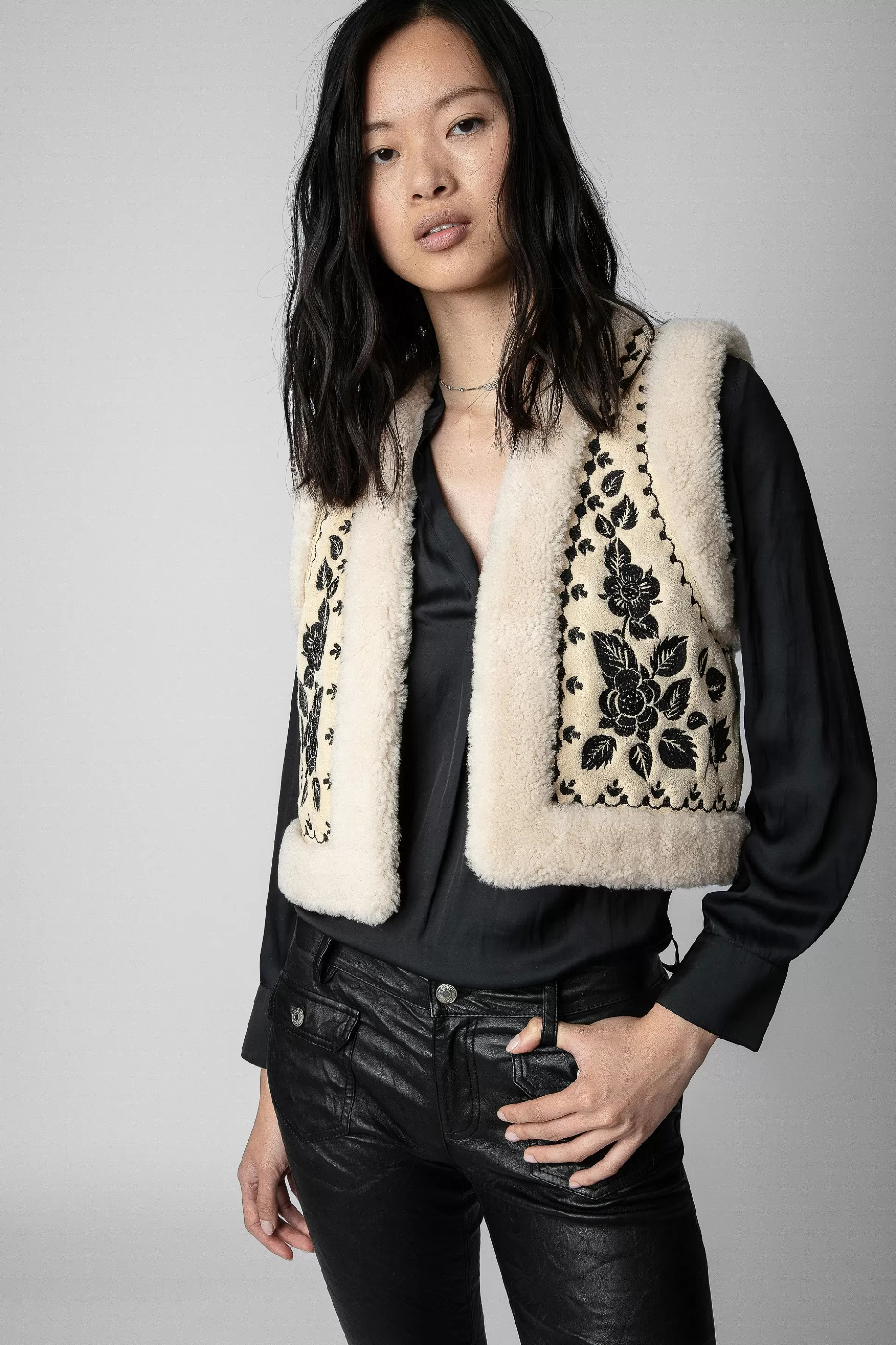 Femmes Zadig & Voltaire Manteaux Et Vestes^Cardigan Feti En Peau De Mouton