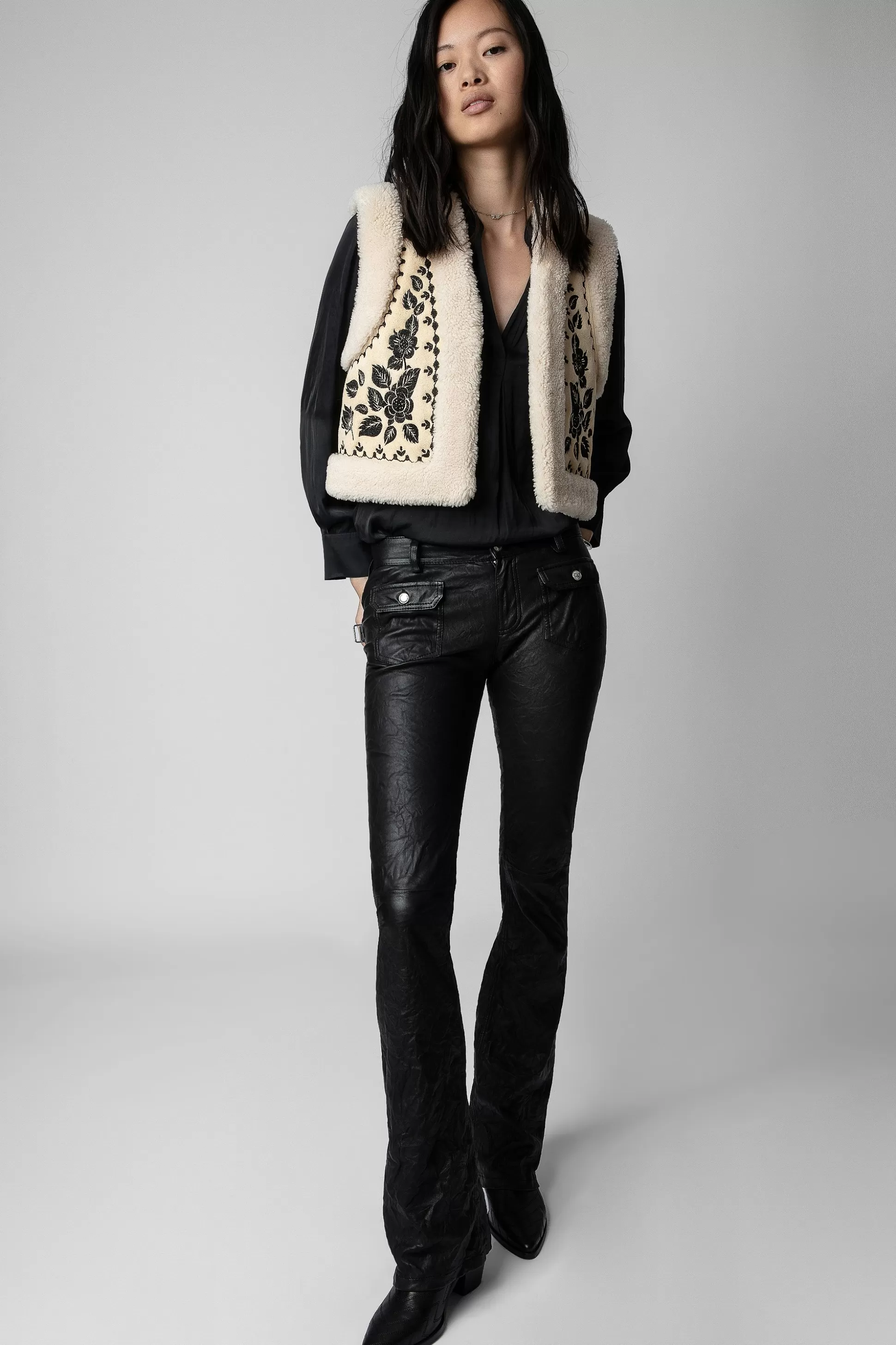 Femmes Zadig & Voltaire Manteaux Et Vestes^Cardigan Feti En Peau De Mouton