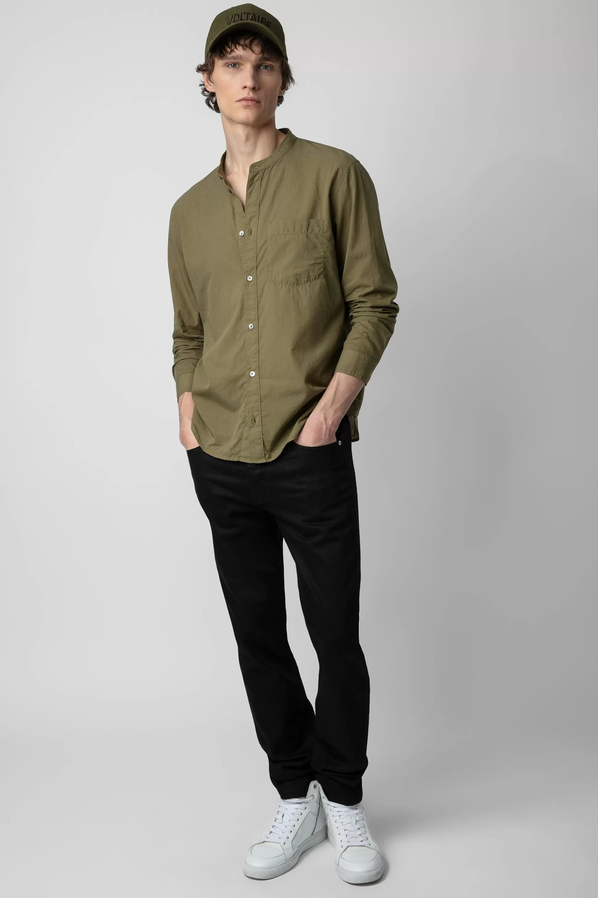 Hommes Zadig & Voltaire Chemises^Chemise A Col Bande Thibault