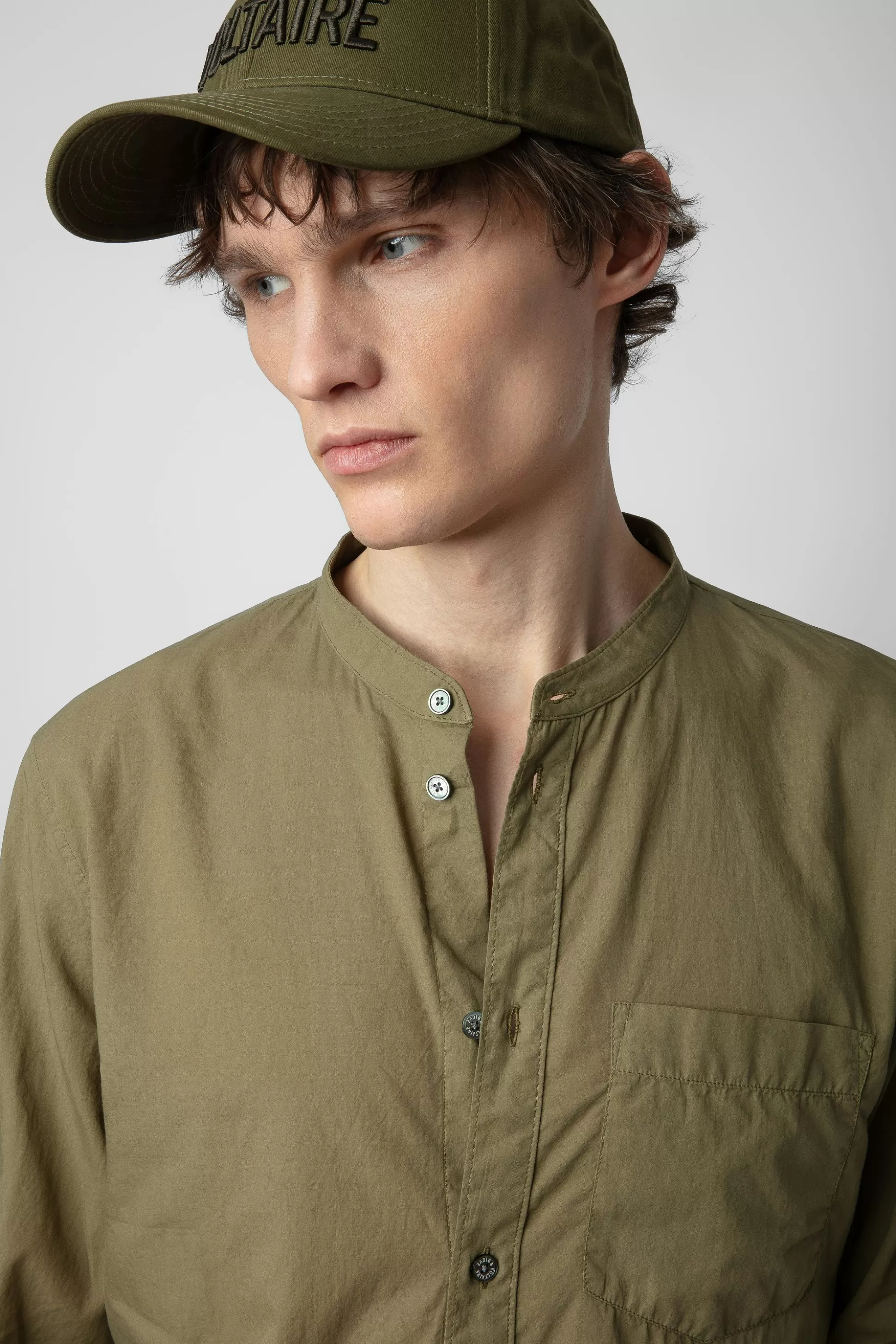Hommes Zadig & Voltaire Chemises^Chemise A Col Bande Thibault