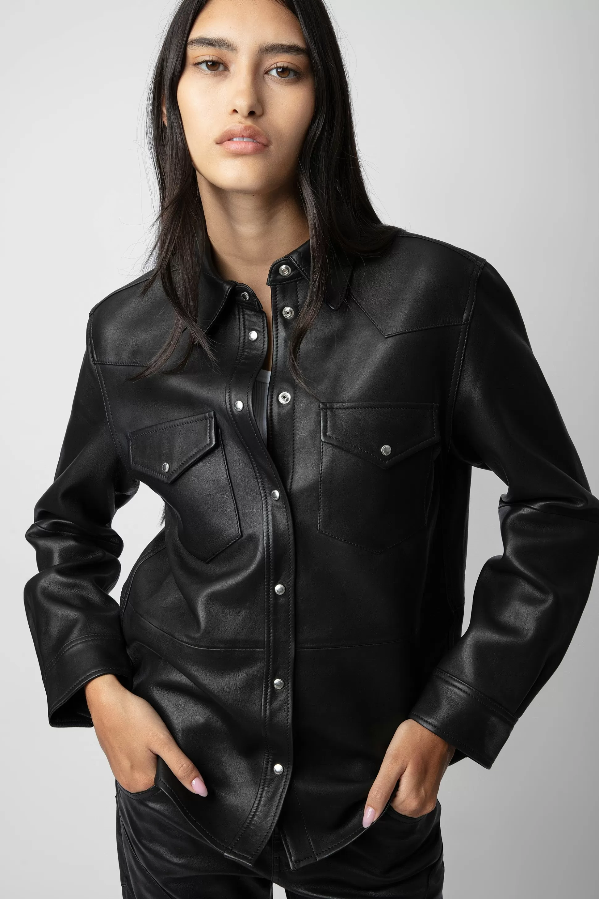 Femmes Zadig & Voltaire Chemises Et Hauts^Chemise En Cuir Thelma