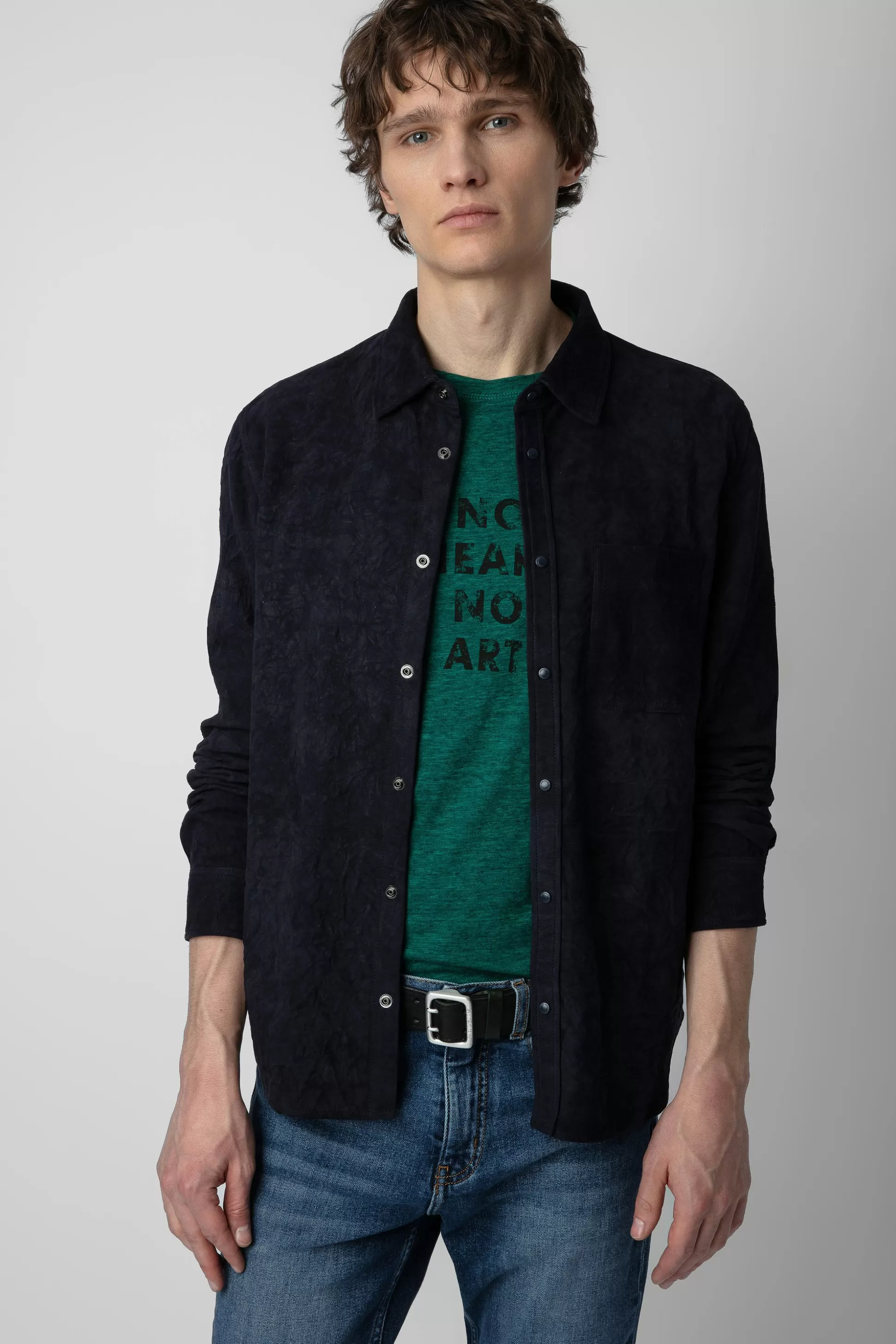 Hommes Zadig & Voltaire Chemises^Chemise En Daim Serge