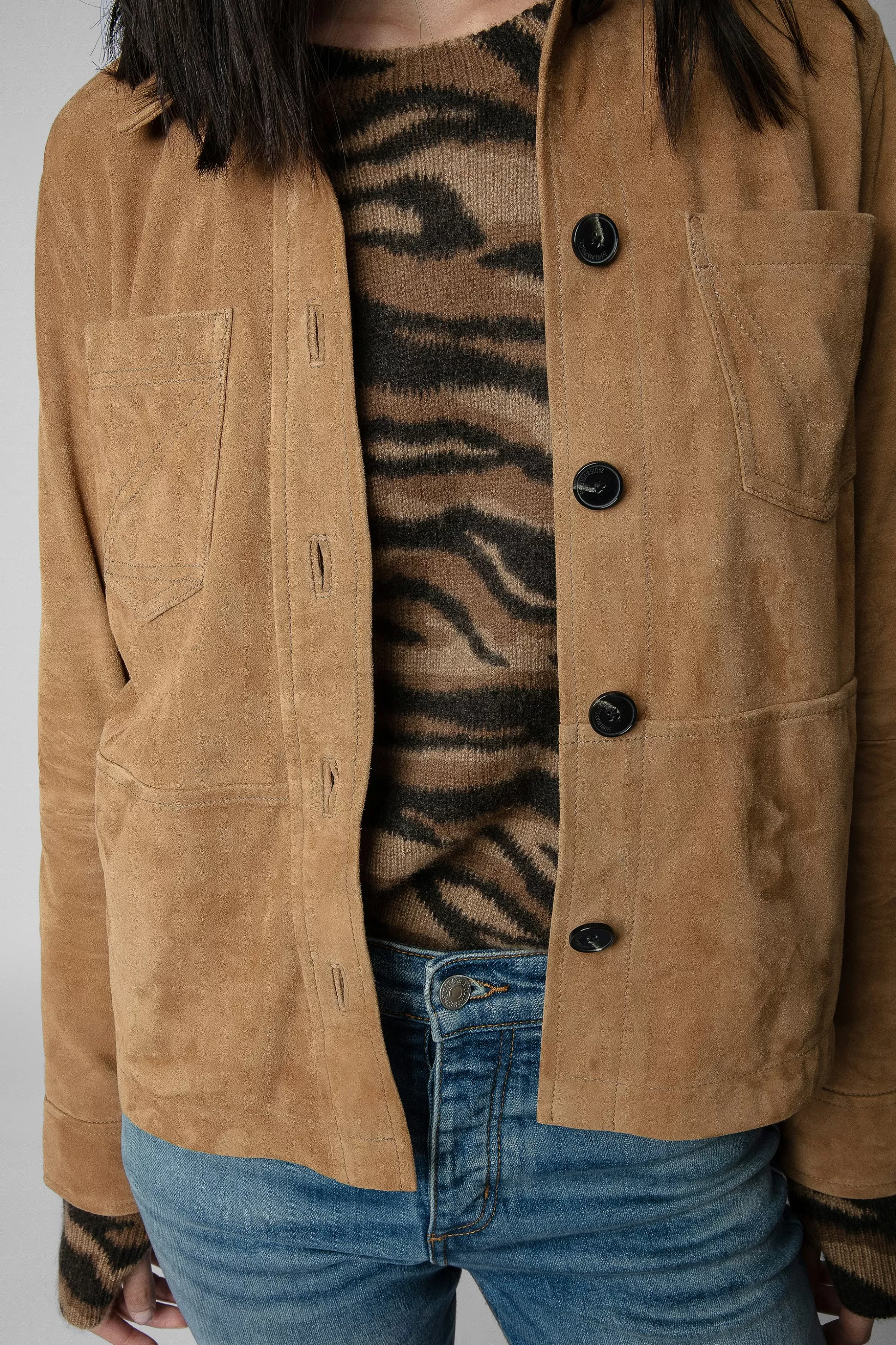 Femmes Zadig & Voltaire Manteaux Et Vestes^Chemise En Daim Toi