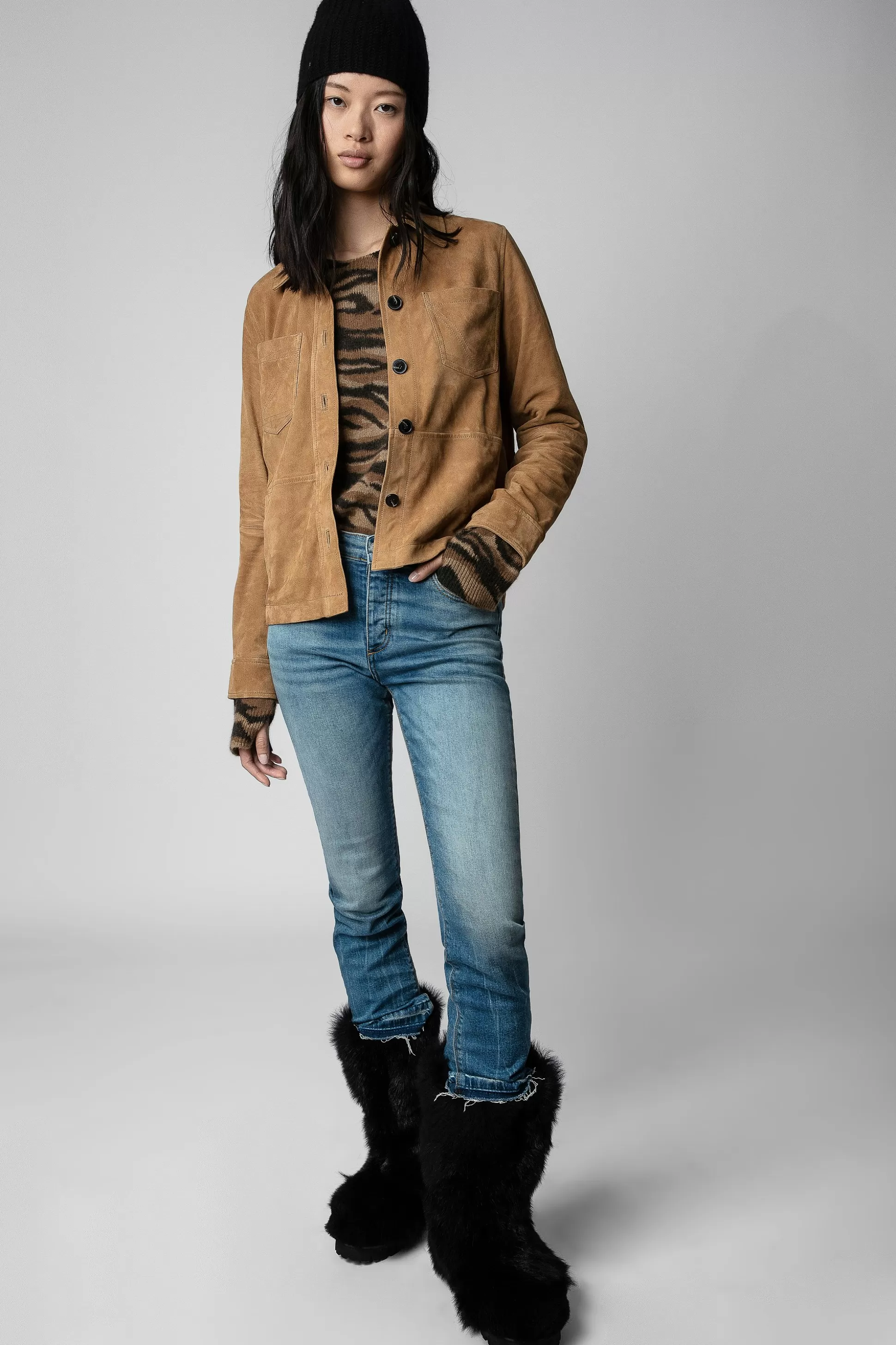 Femmes Zadig & Voltaire Manteaux Et Vestes^Chemise En Daim Toi