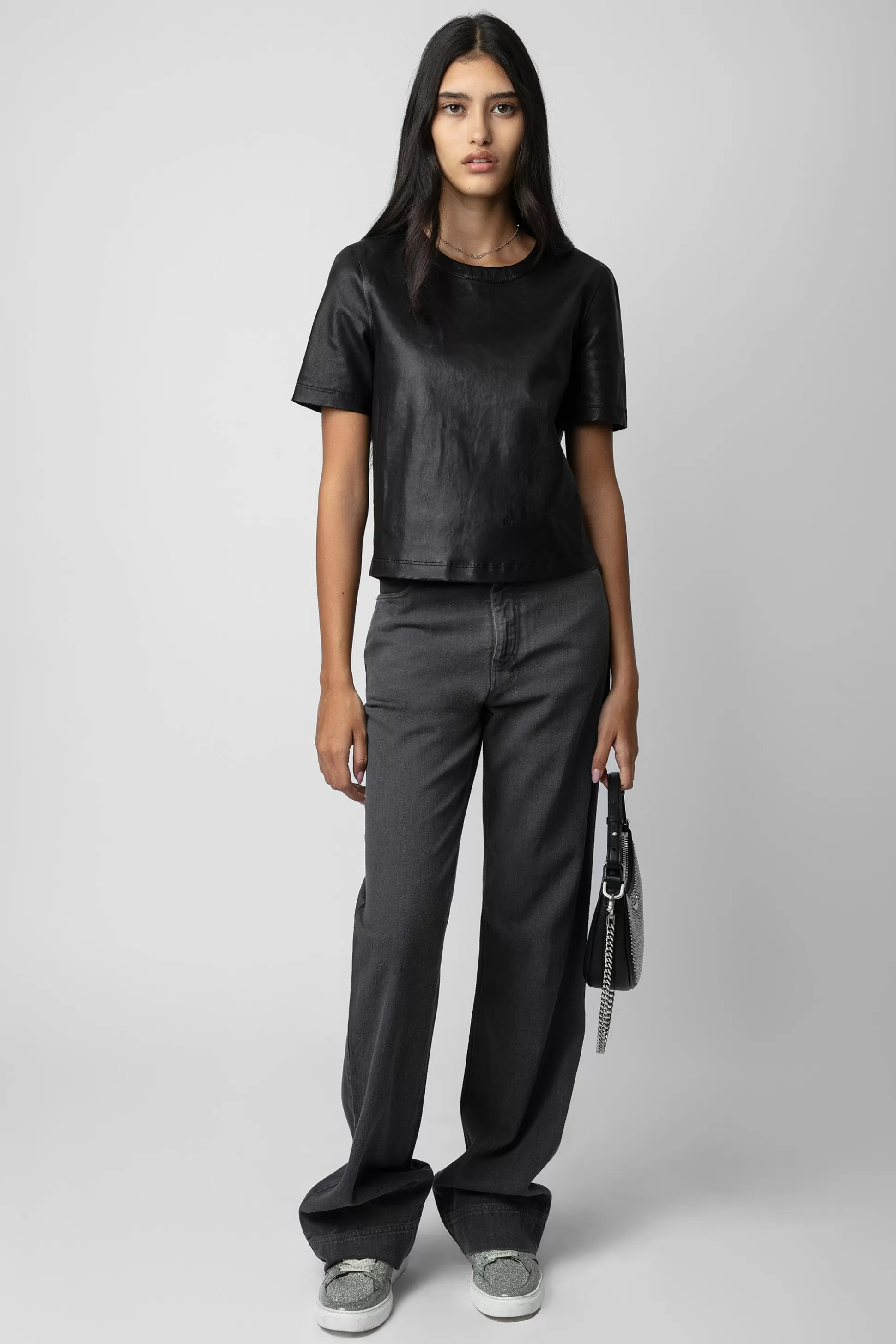 Femmes Zadig & Voltaire Chemises Et Hauts^Haut En Cuir Tas