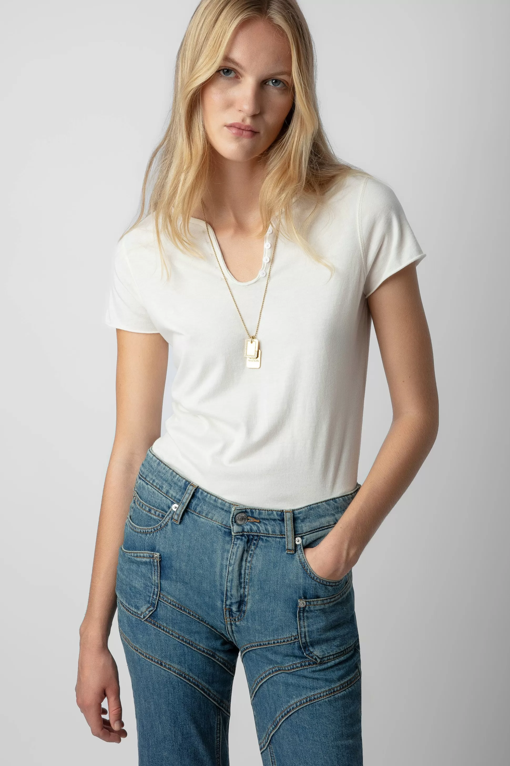 Femmes Zadig & Voltaire T-Shirts^Haut Henley Concert Crush