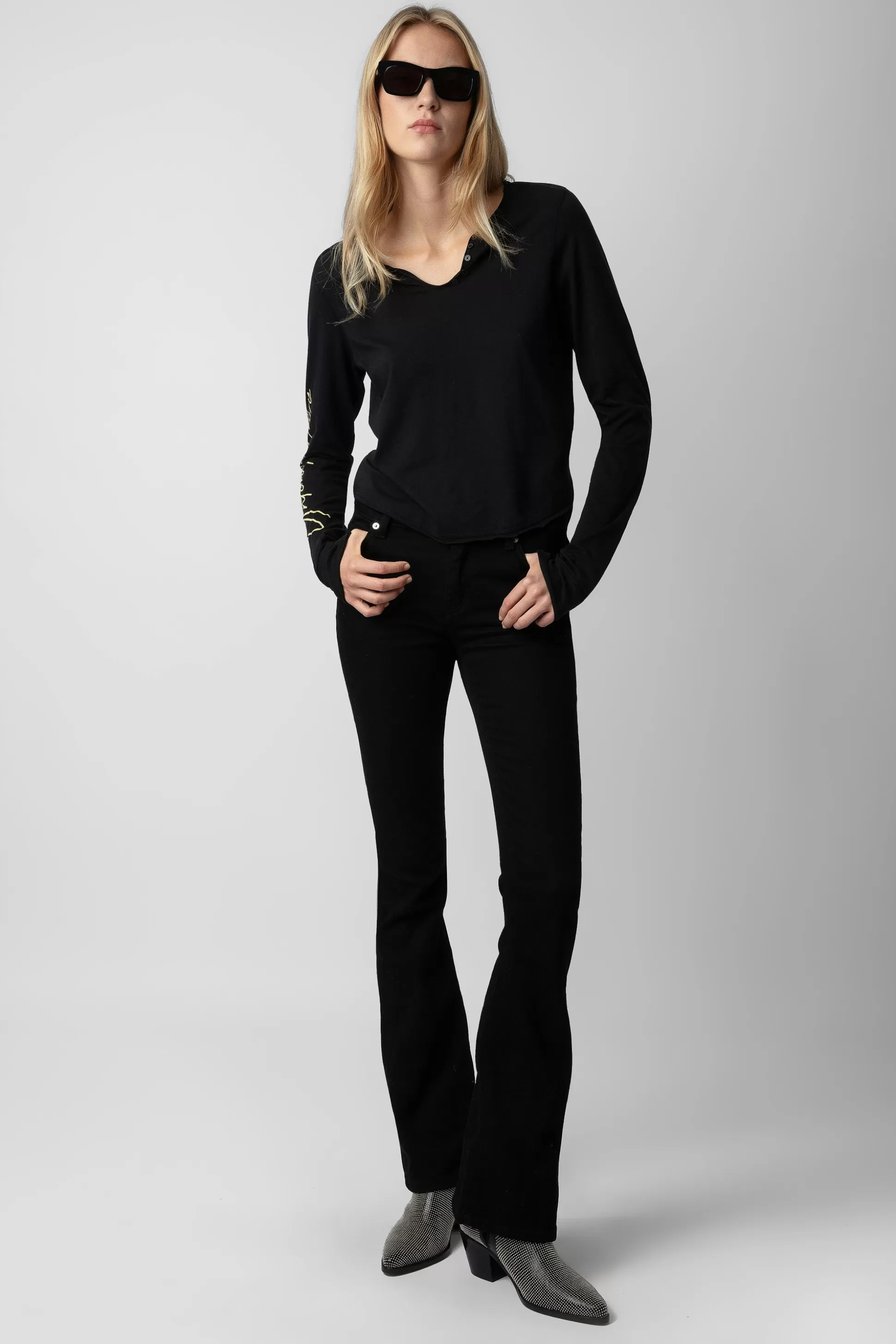 Femmes Zadig & Voltaire T-Shirts^Haut Henley Court Concert Crush
