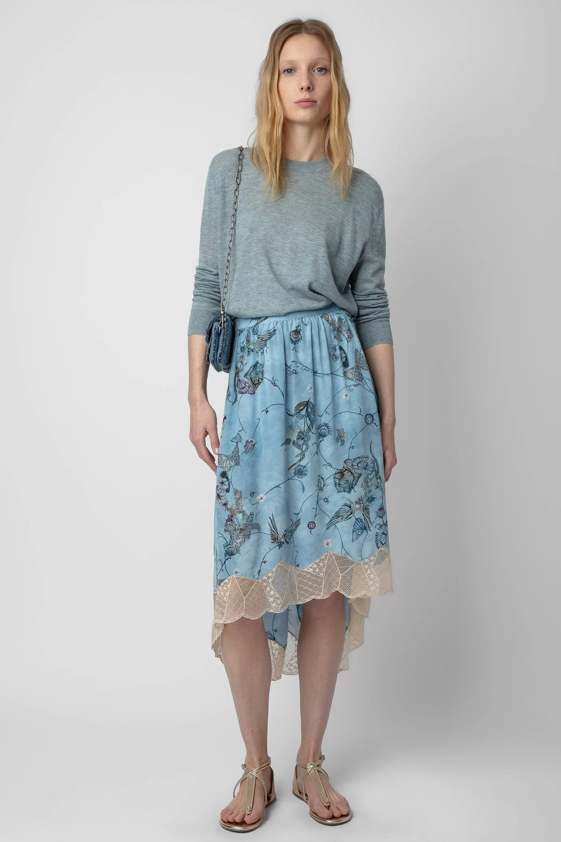 Femmes Zadig & Voltaire Robes Et Jupes^Jupe En Soie A Strass Joslin
