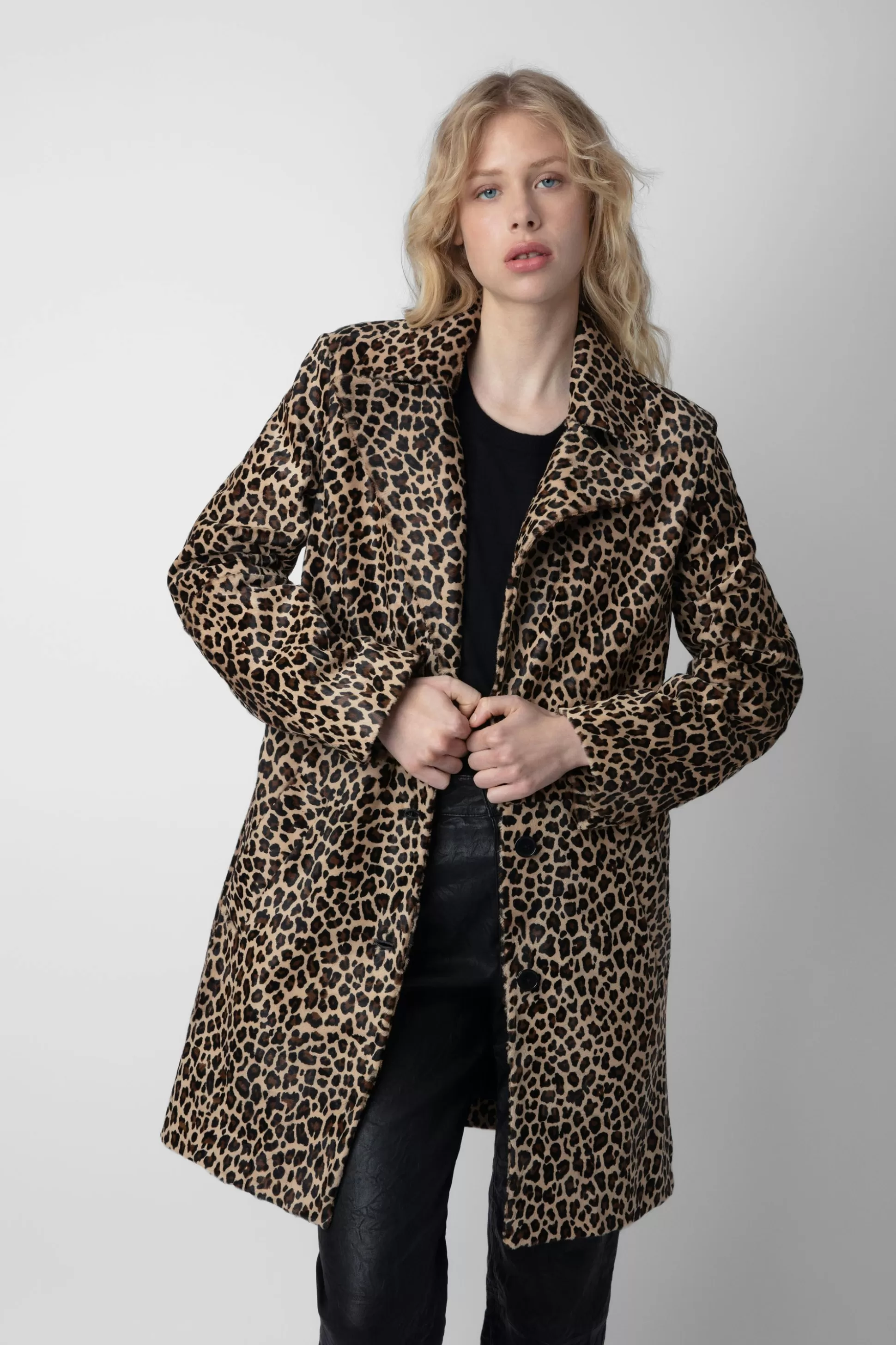 Femmes Zadig & Voltaire Manteaux Et Vestes^Manteau En Cuir A Imprime Leopard Monacoz