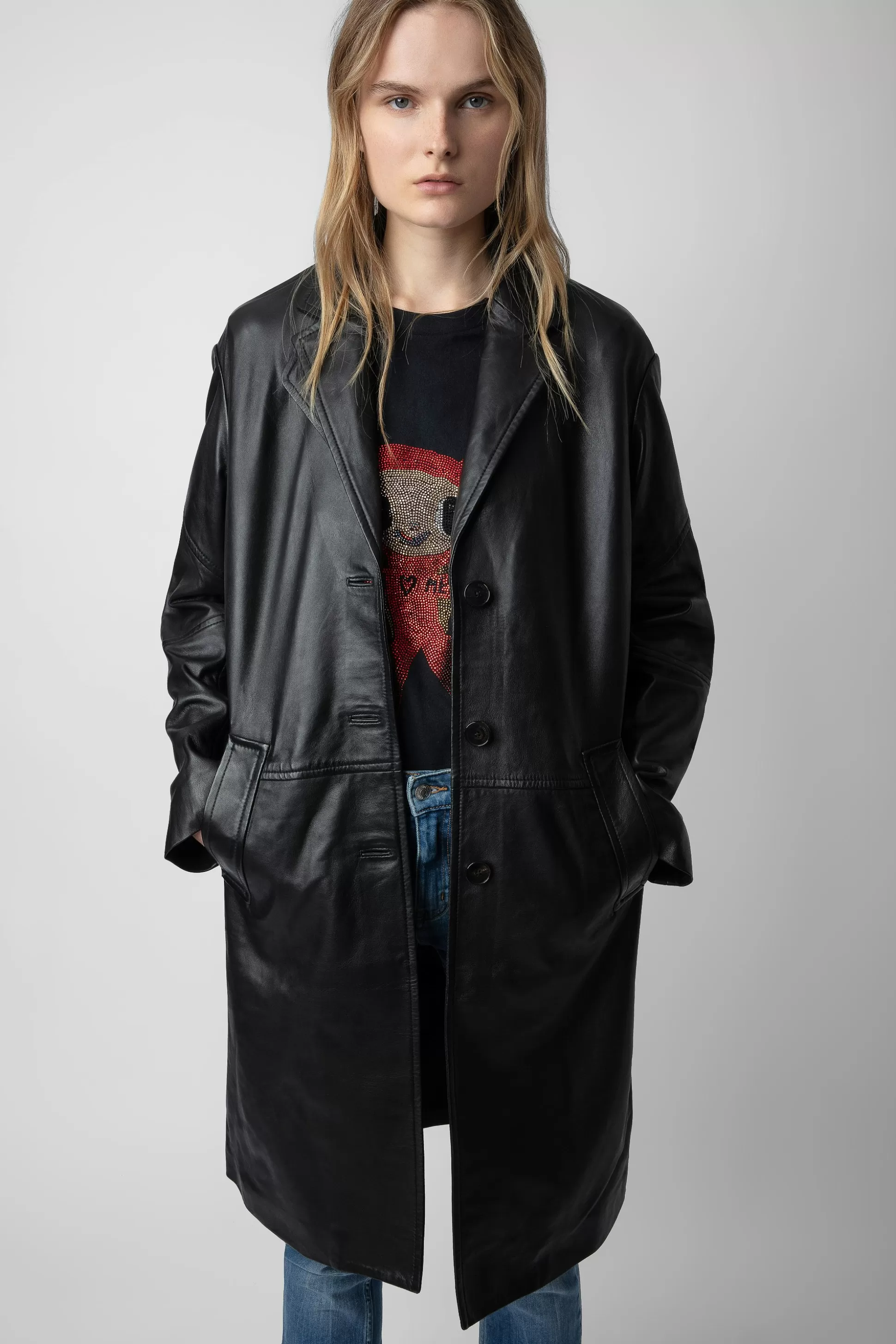 Femmes Zadig & Voltaire Unisexe^Manteau En Cuir Macari