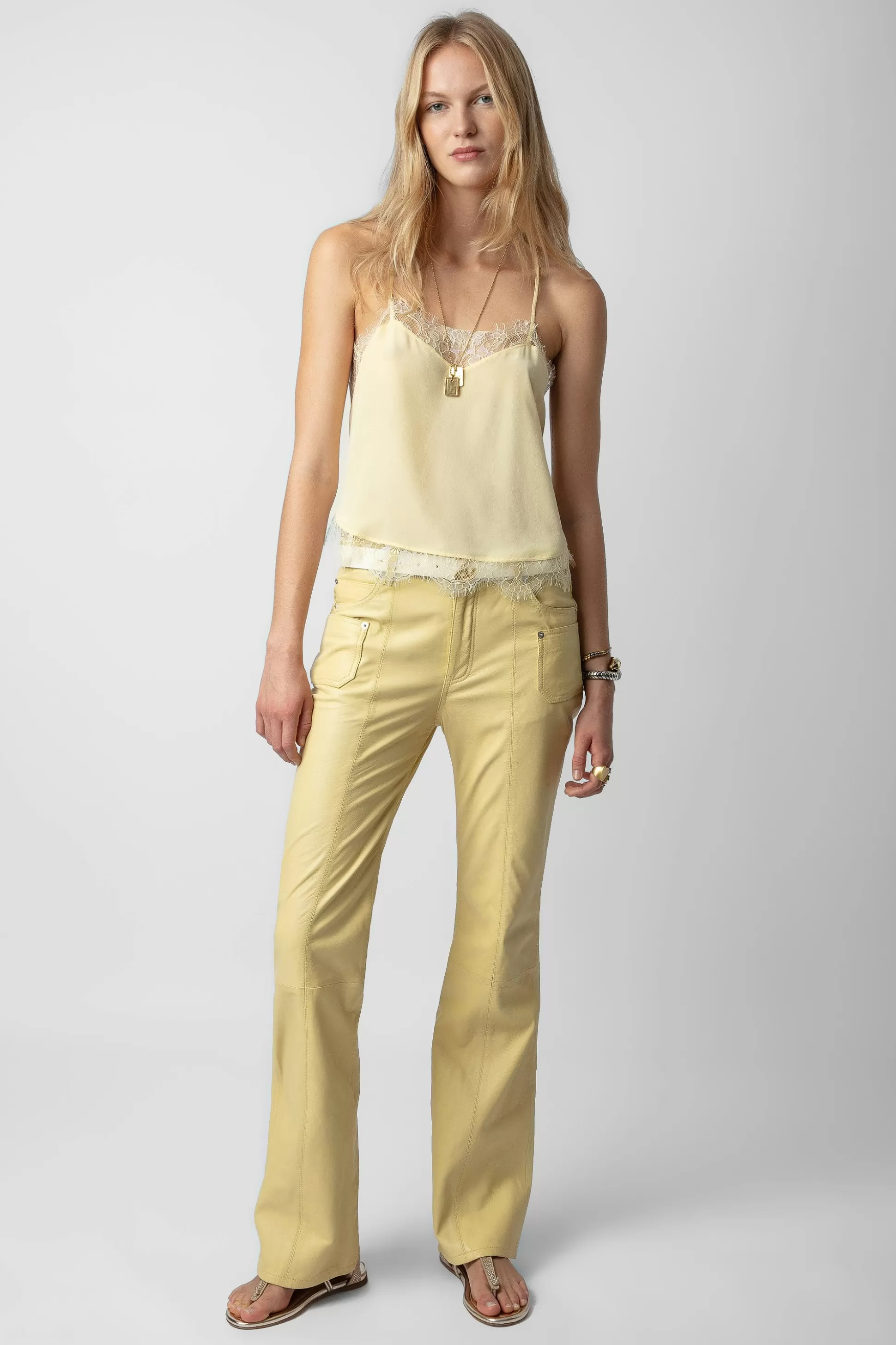 Femmes Zadig & Voltaire Pantalons Et Shorts^Pantalon En Cuir Elvir