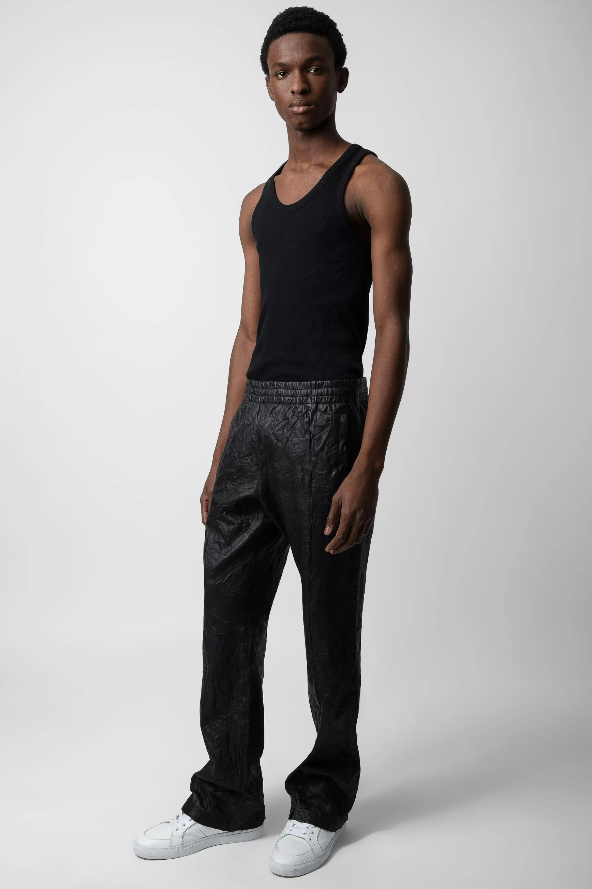 Hommes Zadig & Voltaire Pantalons Et Shorts^Pantalon En Cuir Froisse Pacha