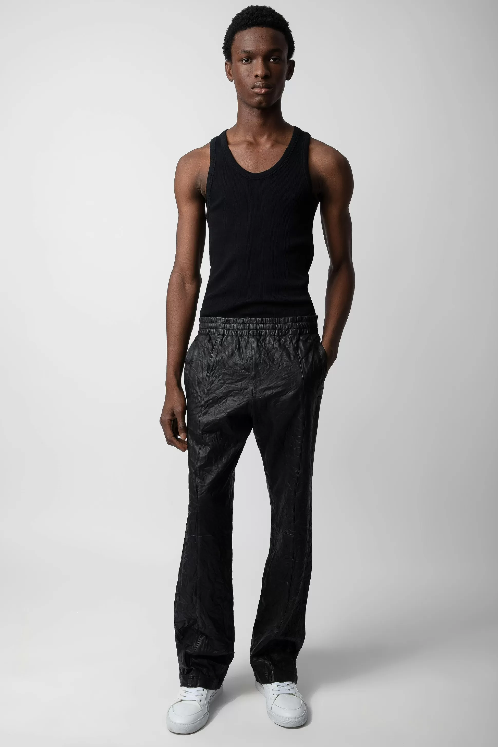 Hommes Zadig & Voltaire Pantalons Et Shorts^Pantalon En Cuir Froisse Pacha