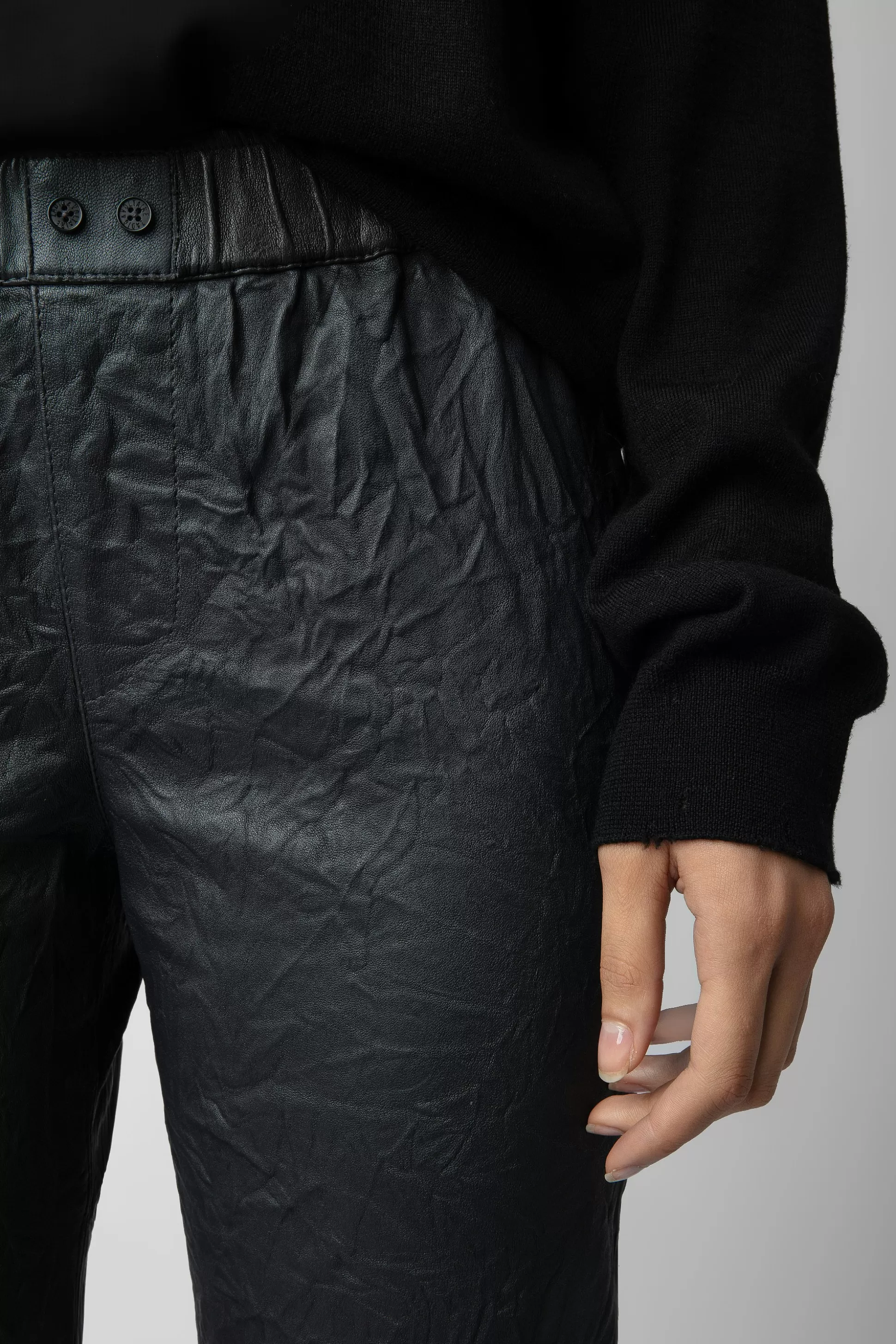 Femmes Zadig & Voltaire Pantalons Et Shorts^Pantalon En Cuir Froisse Pauline