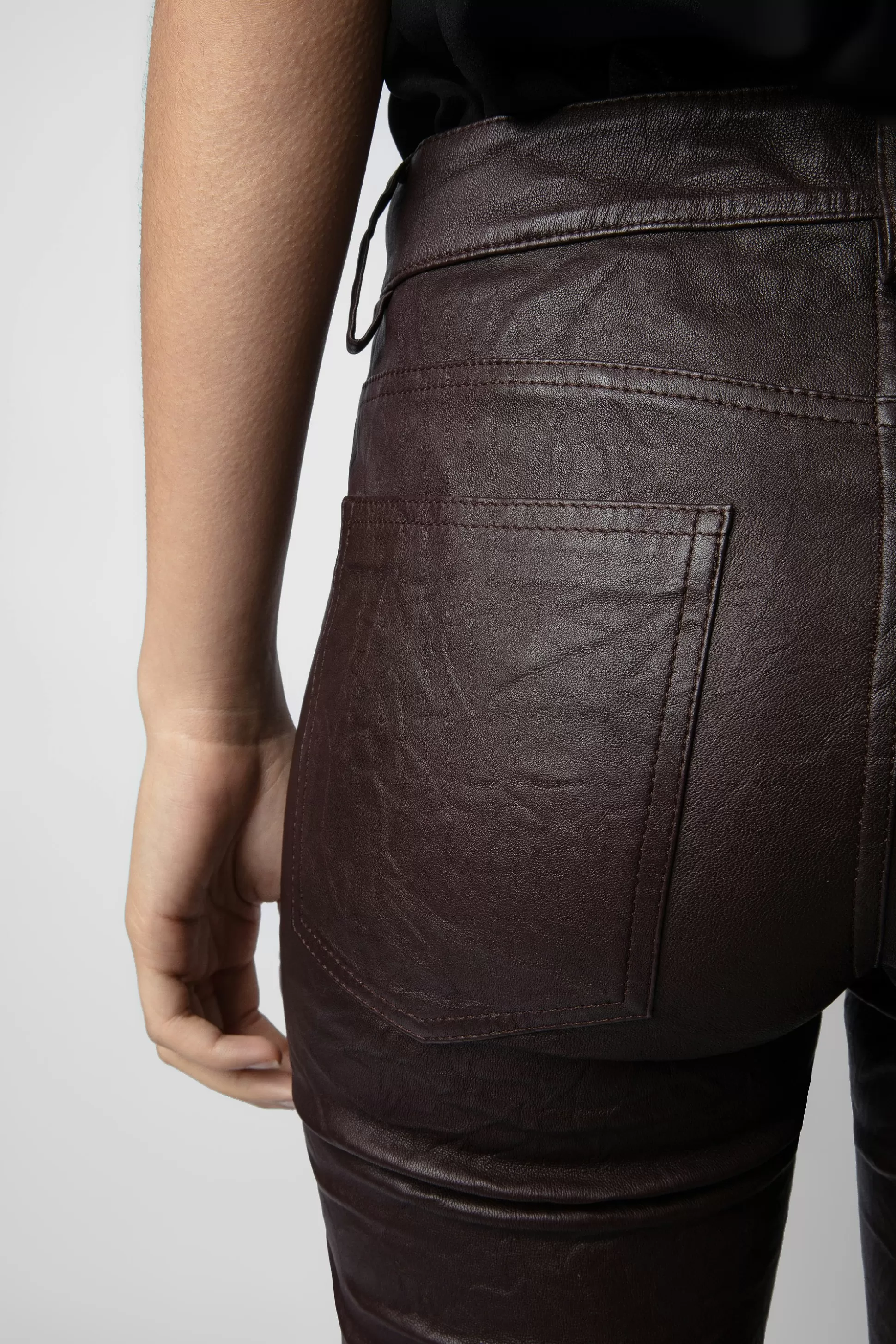 Femmes Zadig & Voltaire Costumes^Pantalon En Cuir Froisse Phlame