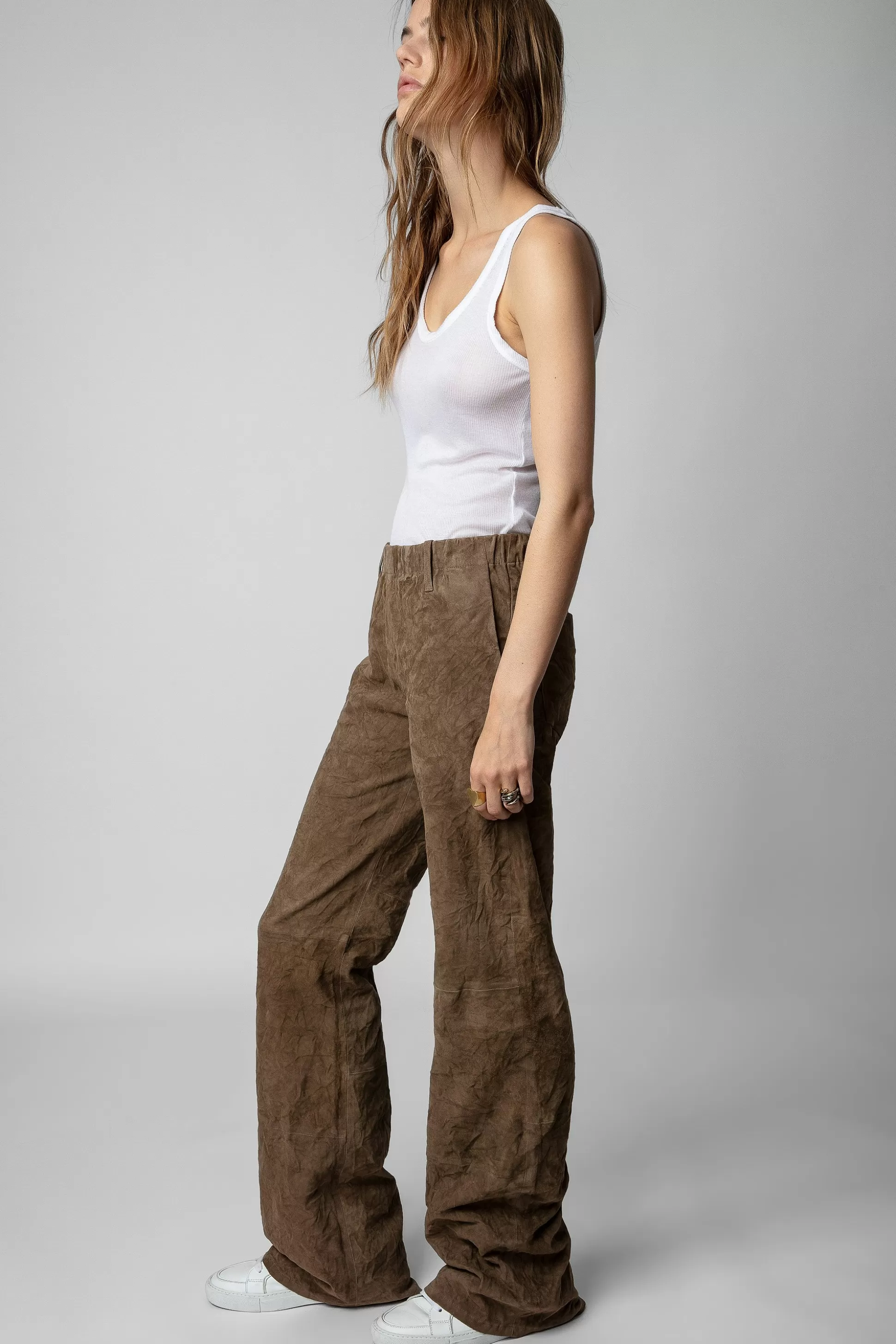 Femmes Zadig & Voltaire Pantalons Et Shorts^Pantalon En Daim Froisse Parfait