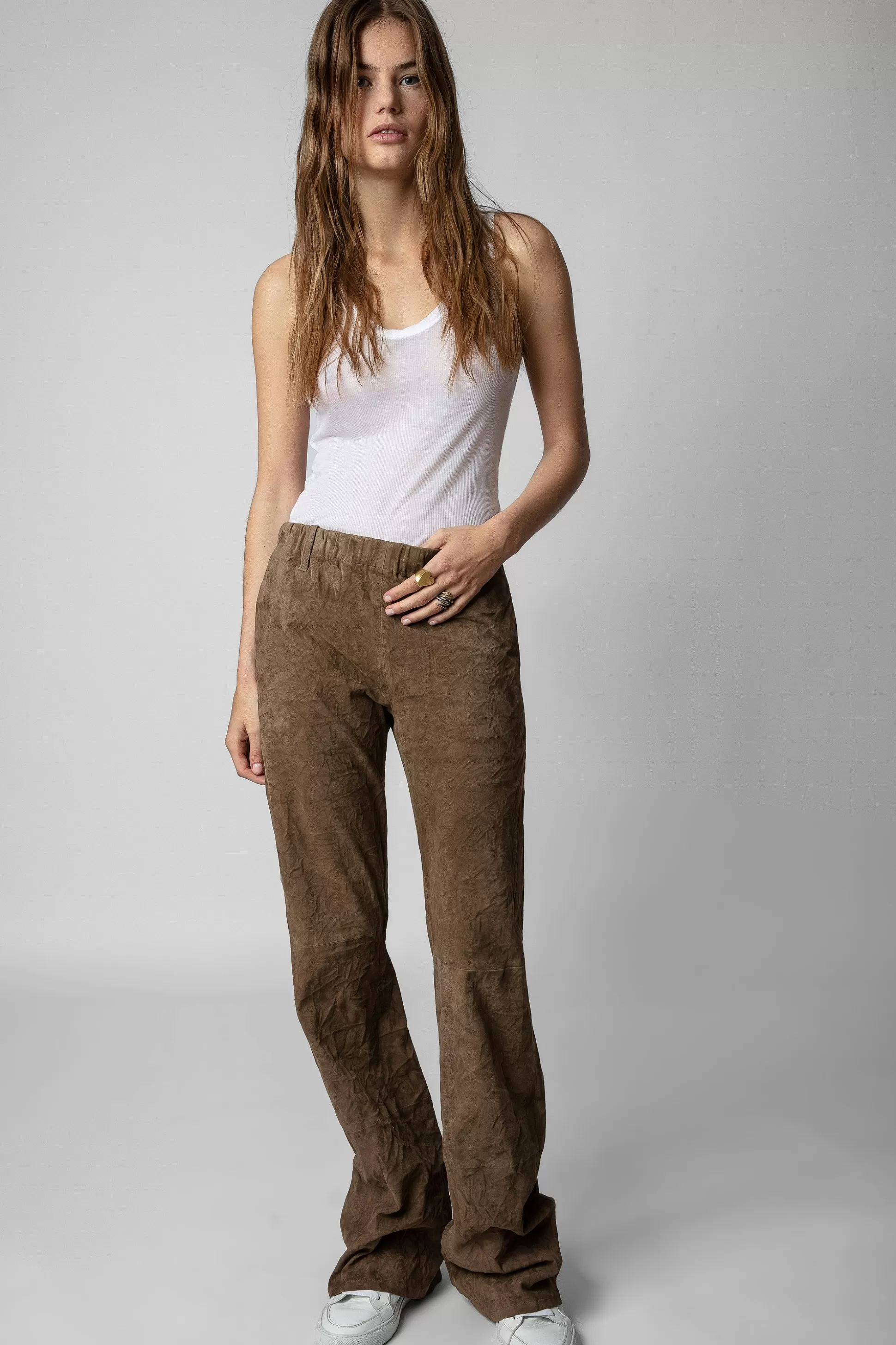 Femmes Zadig & Voltaire Pantalons Et Shorts^Pantalon En Daim Froisse Parfait