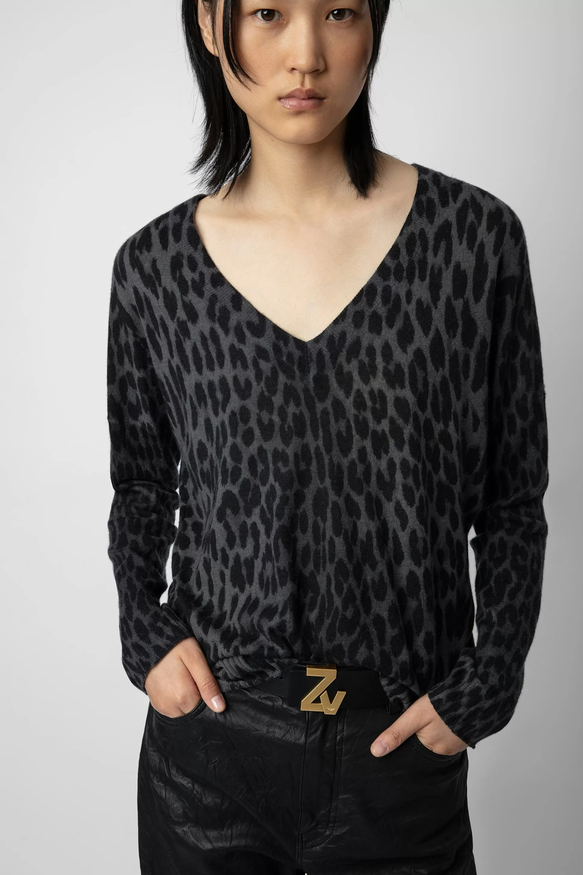 Femmes Zadig & Voltaire Pulls Et Gilets^Pull En Cachemire Leopard Brumy