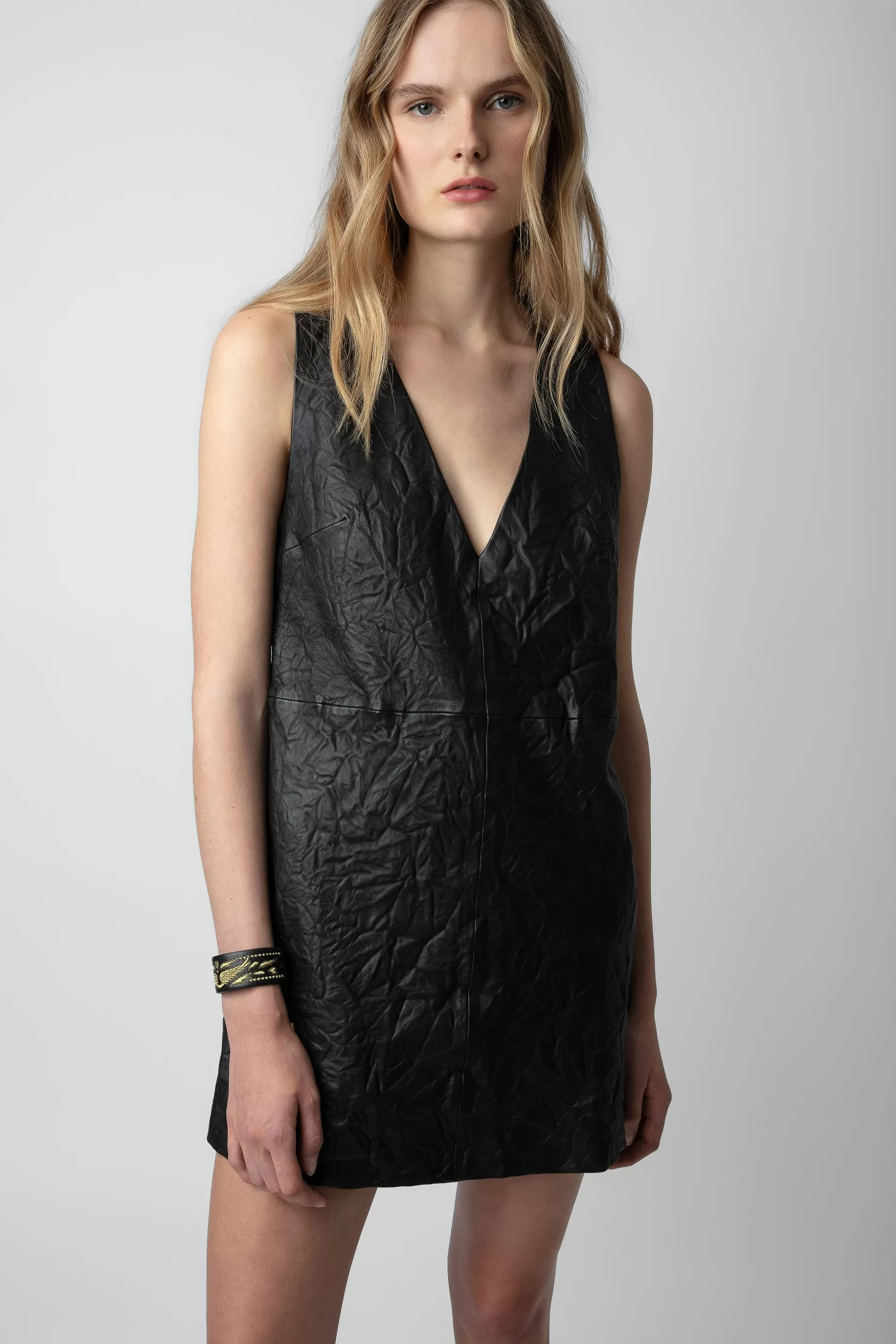 Femmes Zadig & Voltaire Robes Et Jupes^Robe En Cuir Froisse Rasha