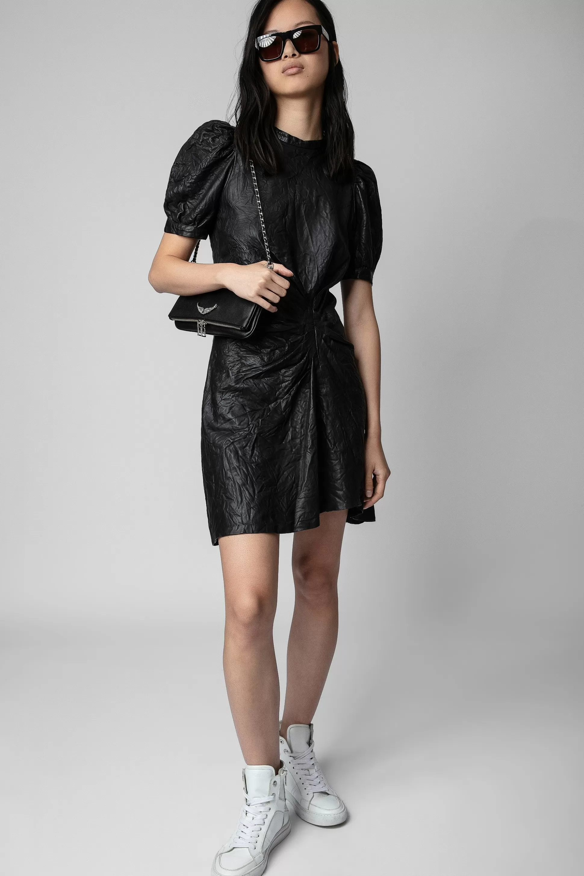Femmes Zadig & Voltaire Robes Et Jupes^Robe En Cuir Froisse Rixe