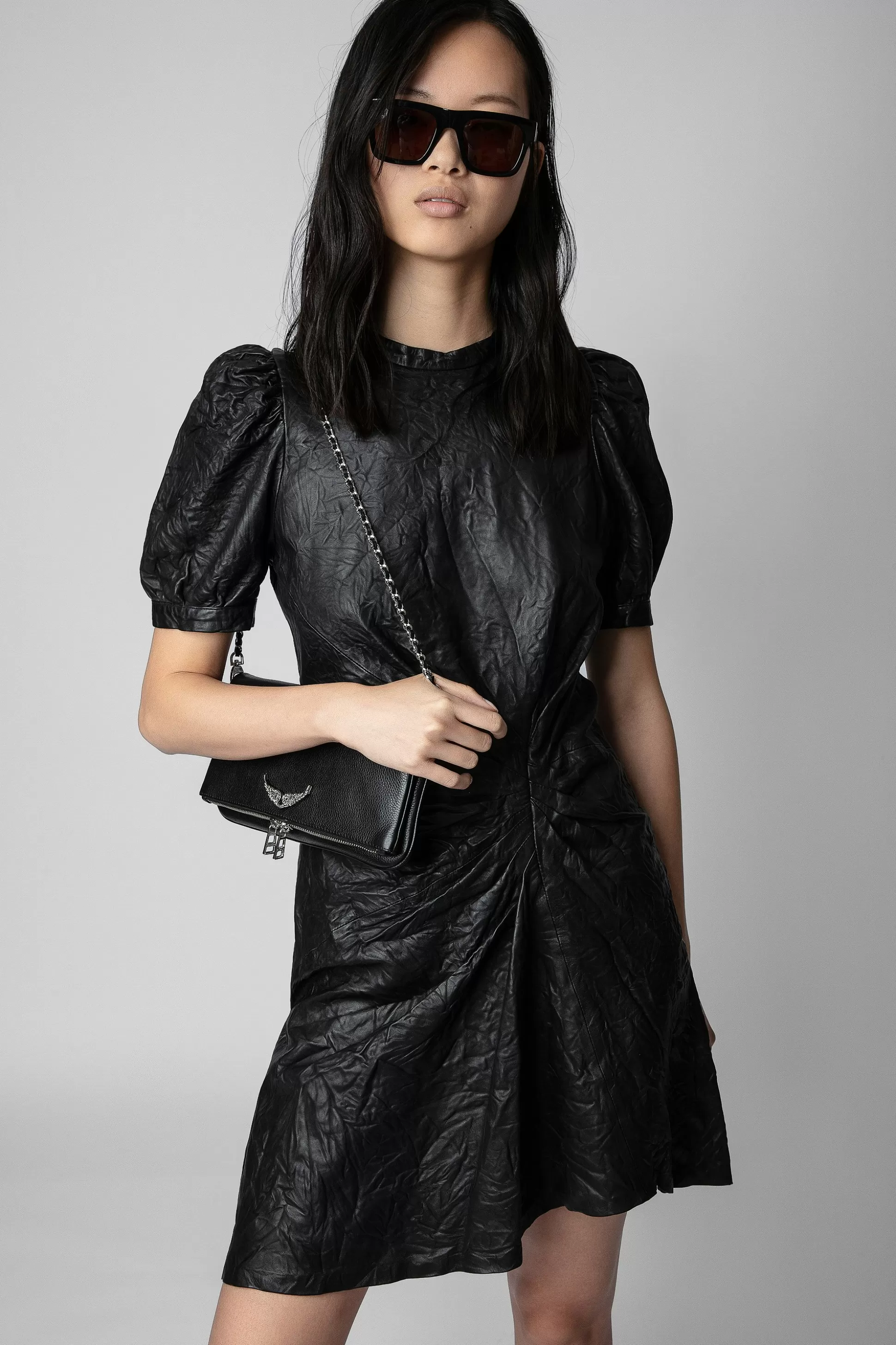 Femmes Zadig & Voltaire Robes Et Jupes^Robe En Cuir Froisse Rixe
