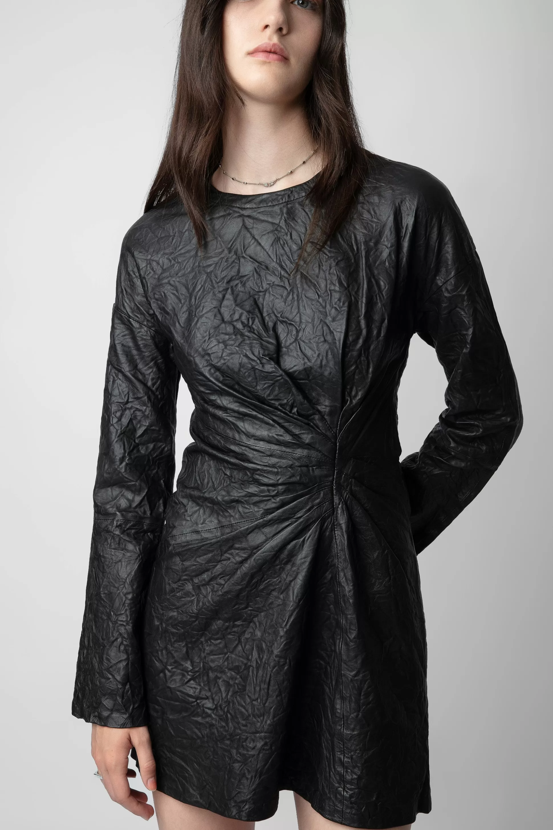 Femmes Zadig & Voltaire Robes Et Jupes^Robe En Cuir Froisse Rixina