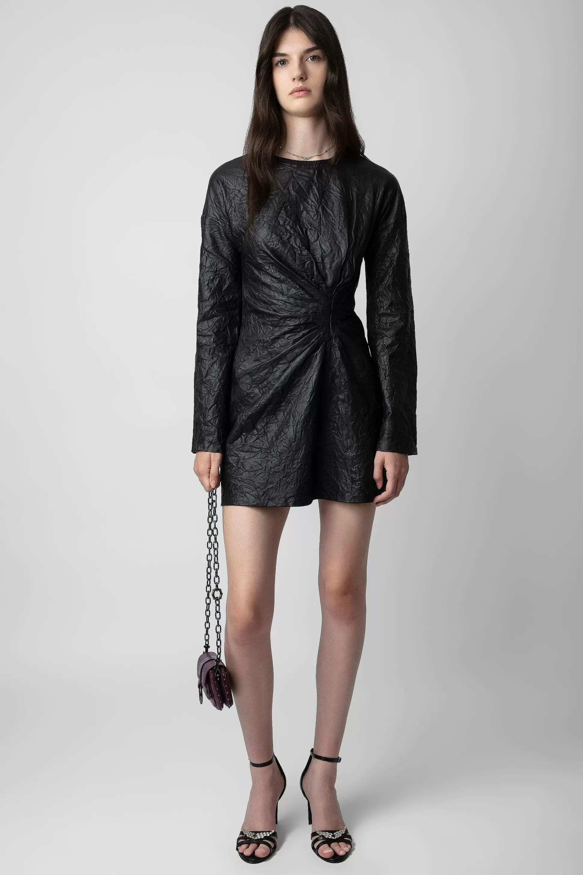 Femmes Zadig & Voltaire Robes Et Jupes^Robe En Cuir Froisse Rixina