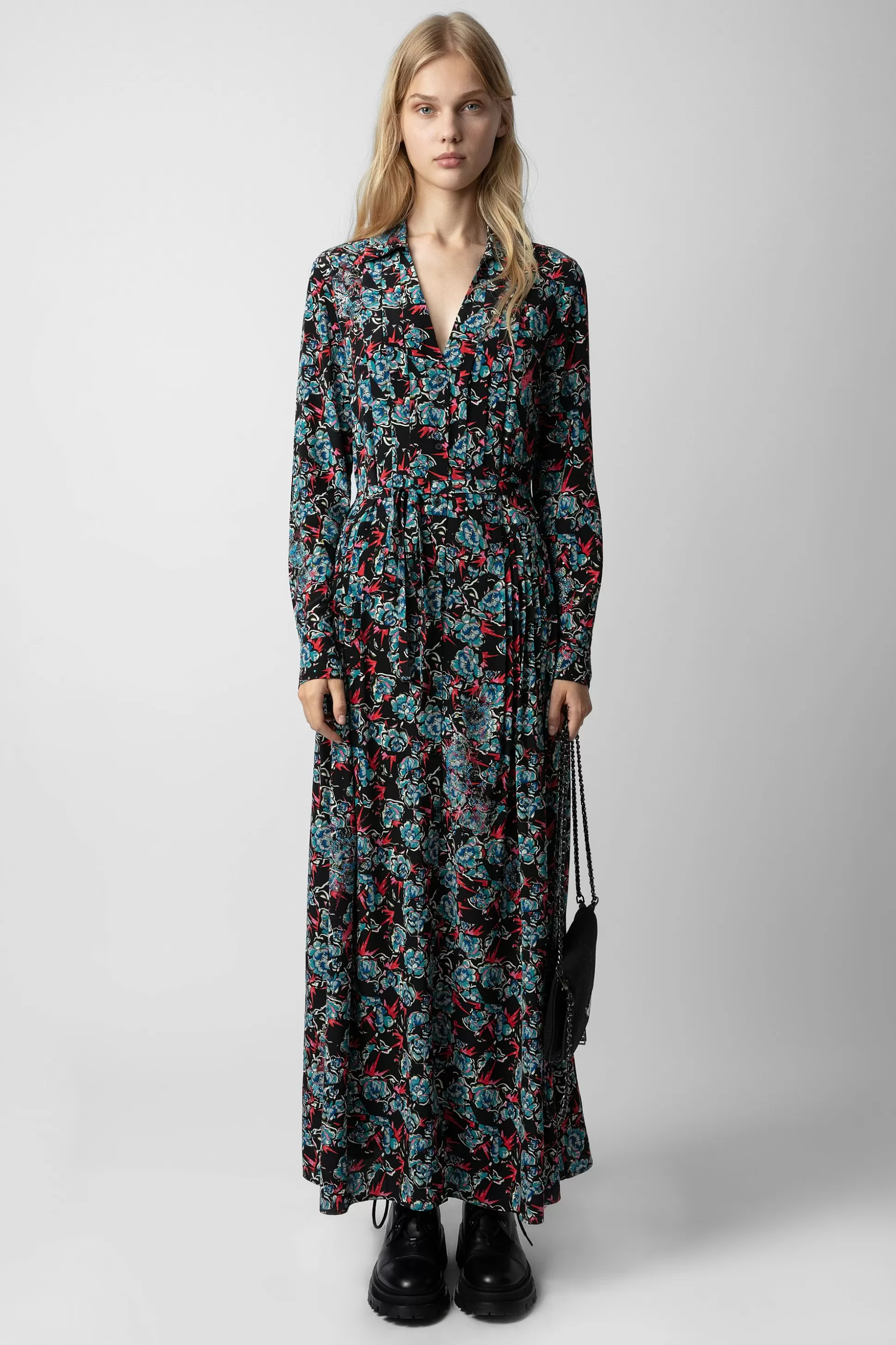 Femmes Zadig & Voltaire Robes Et Jupes^Robe En Soie A Strass Reward Thunder