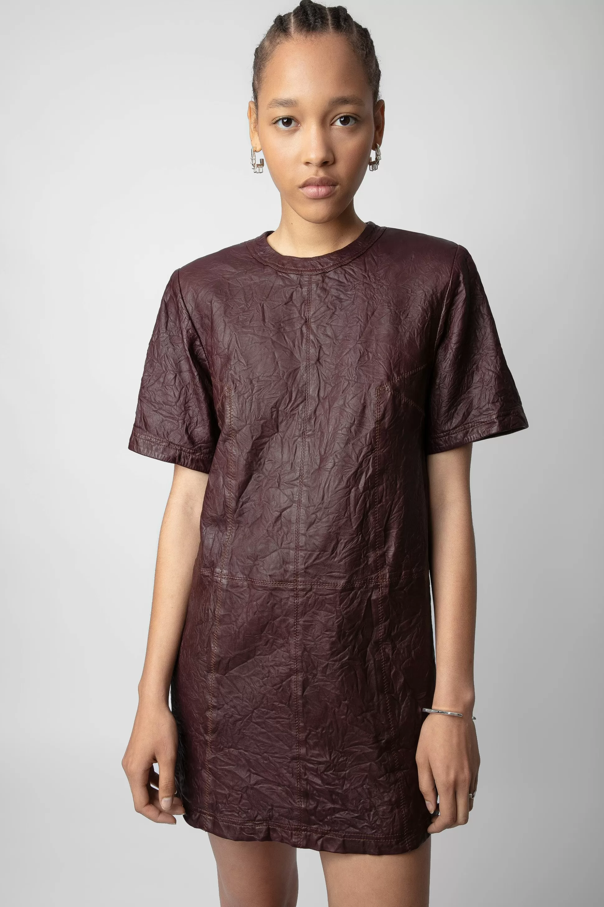 Femmes Zadig & Voltaire Robes Et Jupes^Robe Riddy En Cuir Froisse