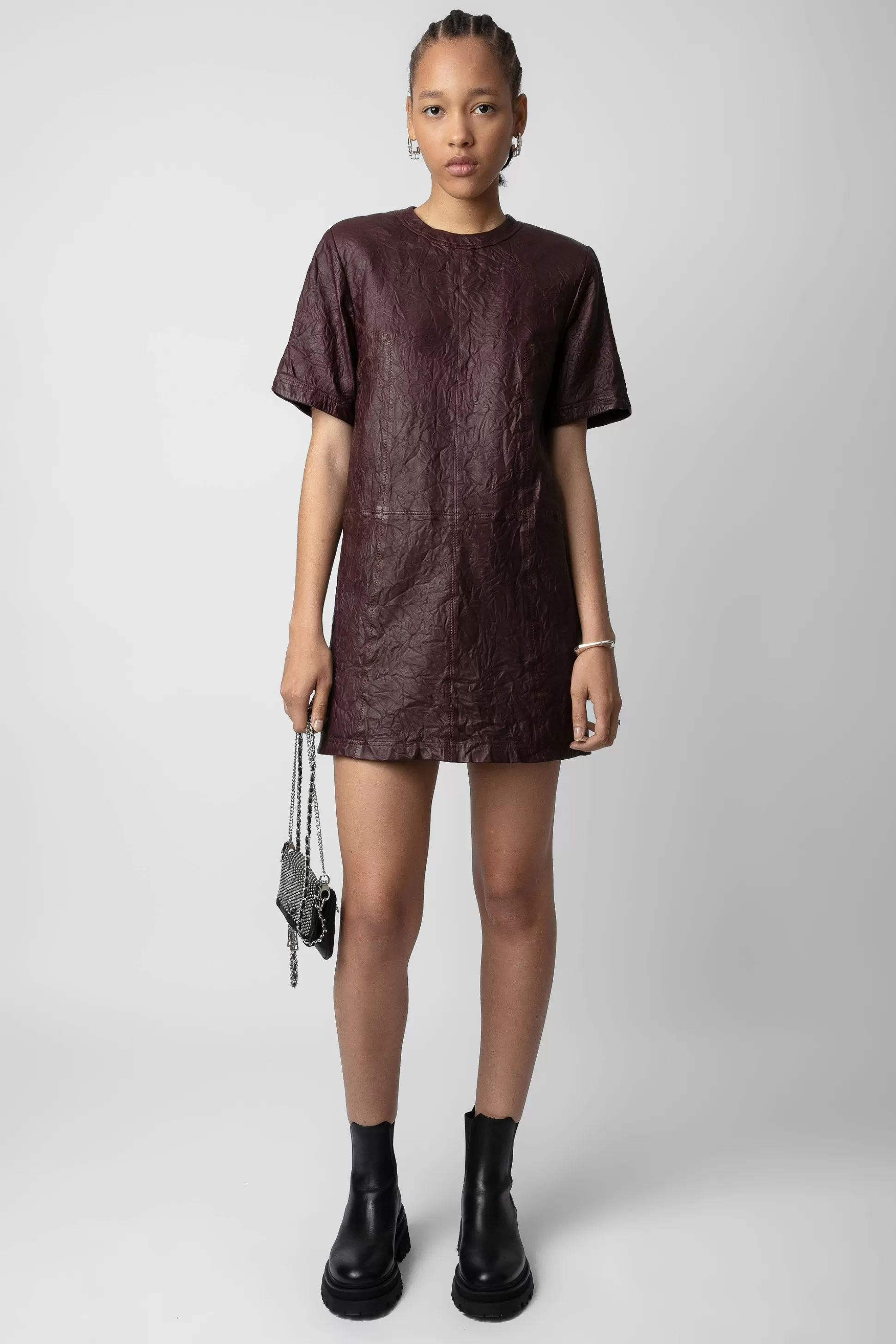 Femmes Zadig & Voltaire Robes Et Jupes^Robe Riddy En Cuir Froisse