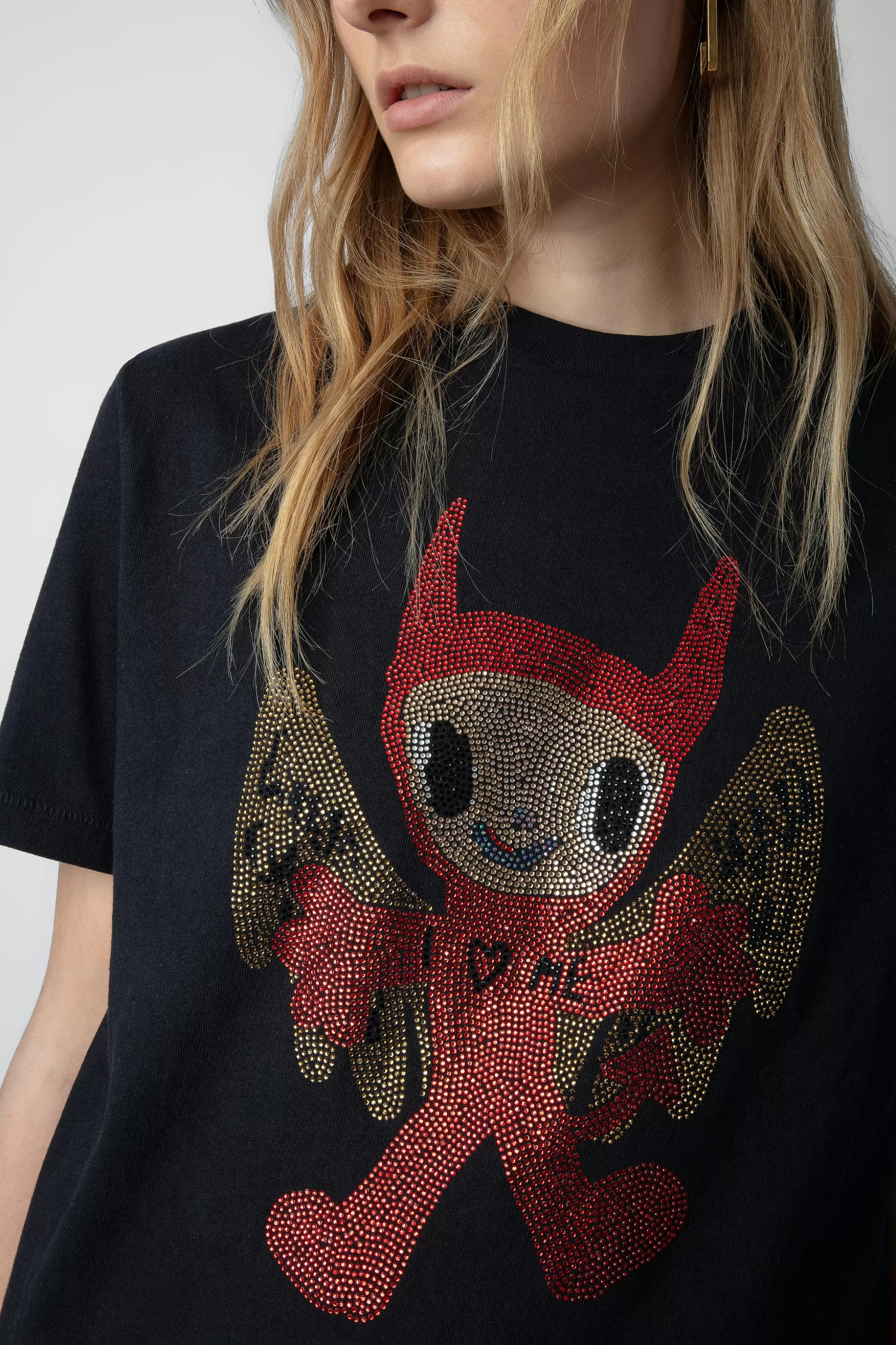 Femmes Zadig & Voltaire T-Shirts^T-Shirt Edwin Devil Diamante
