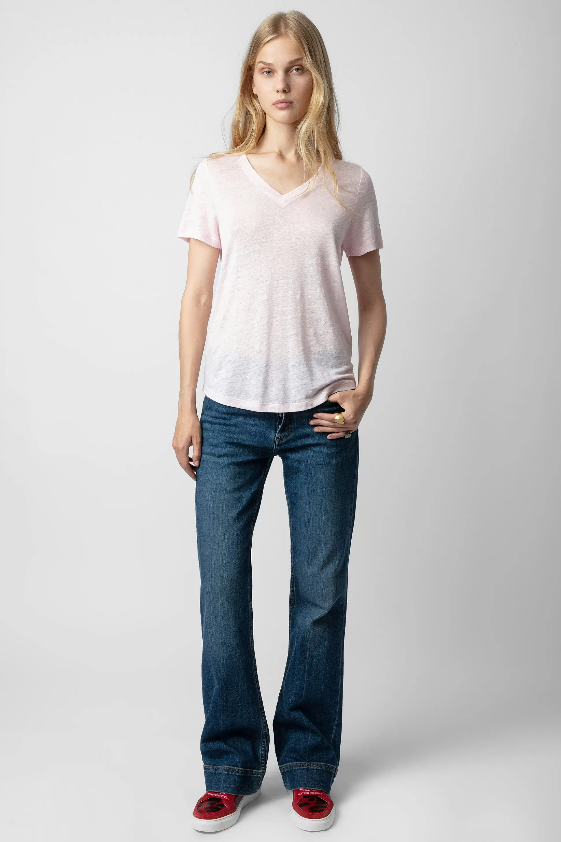 Femmes Zadig & Voltaire T-Shirts^T-Shirt En Lin Atia Wings