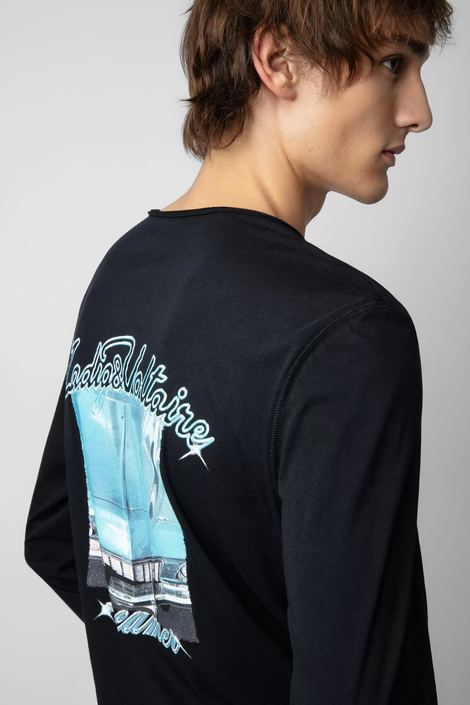 Hommes Zadig & Voltaire T-Shirts^T-Shirt Henley A Imprime Photo