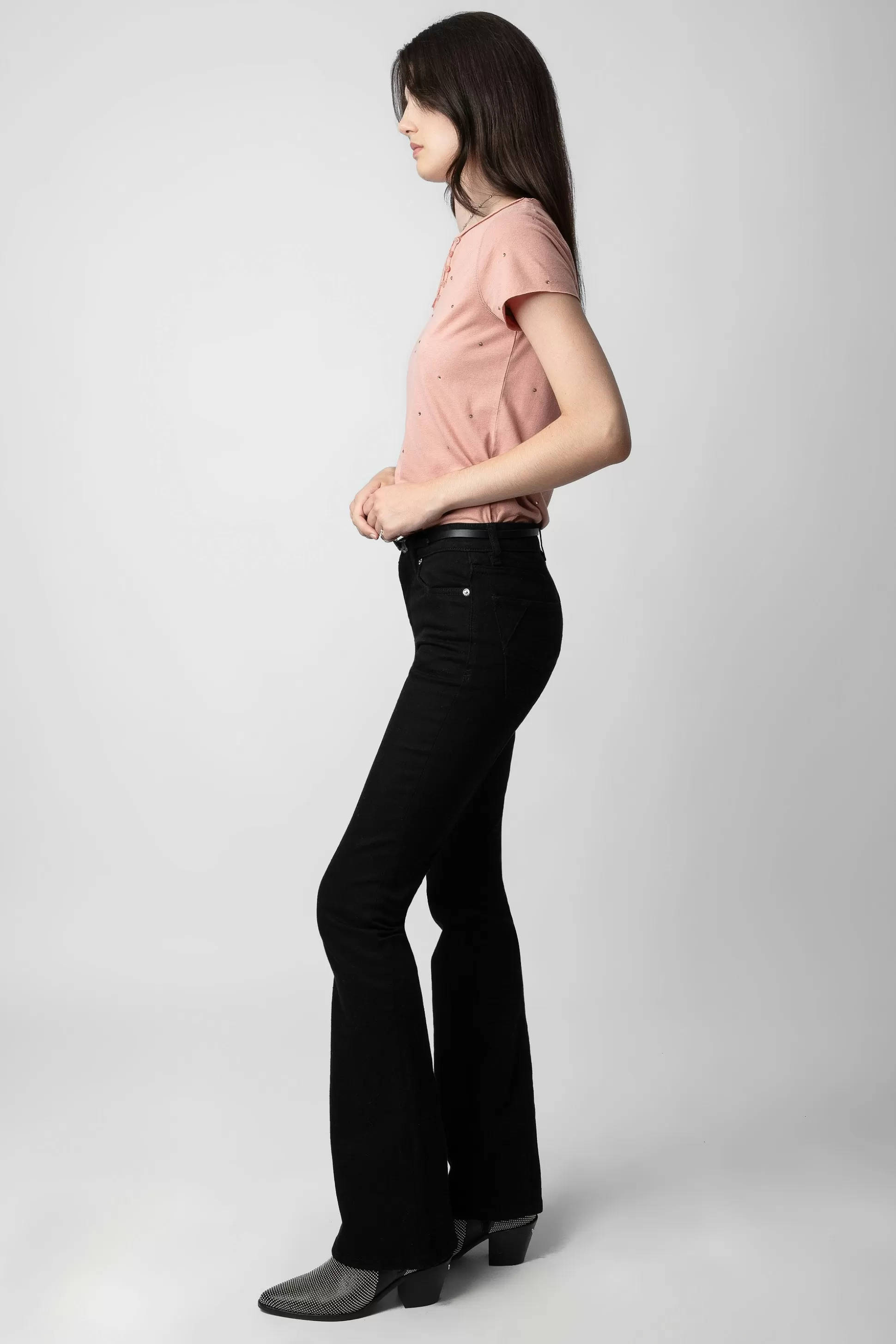 Femmes Zadig & Voltaire T-Shirts^T-Shirt Henley A Strass