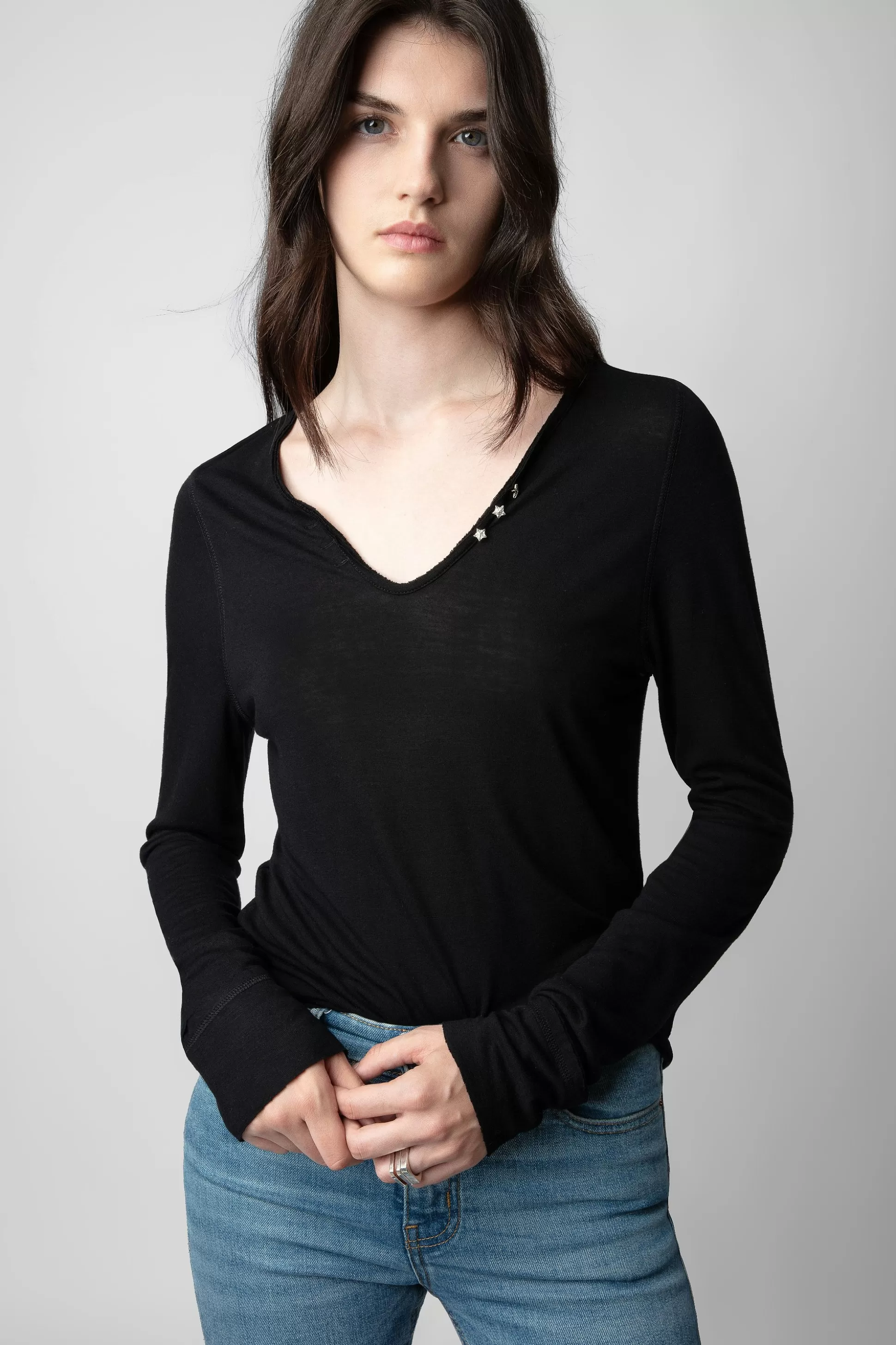 Femmes Zadig & Voltaire T-Shirts^T-Shirt Henley Bijoux