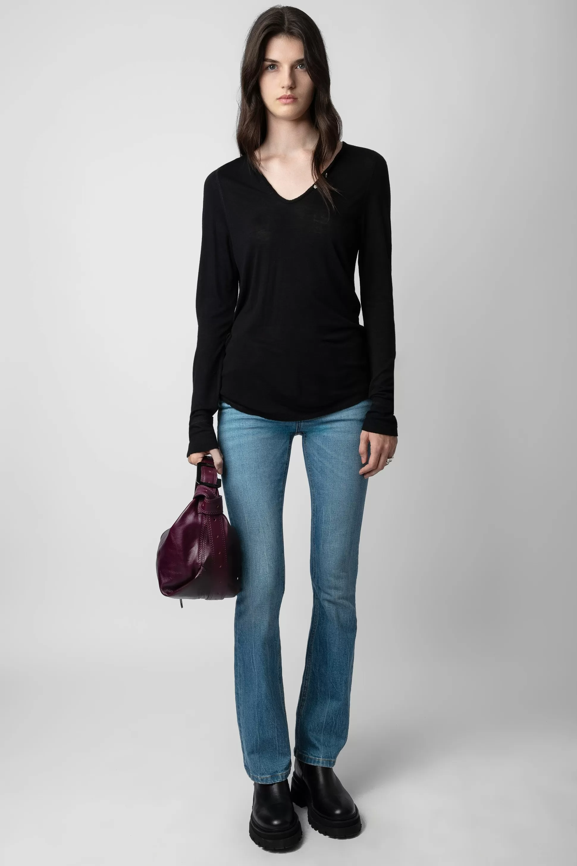 Femmes Zadig & Voltaire T-Shirts^T-Shirt Henley Bijoux