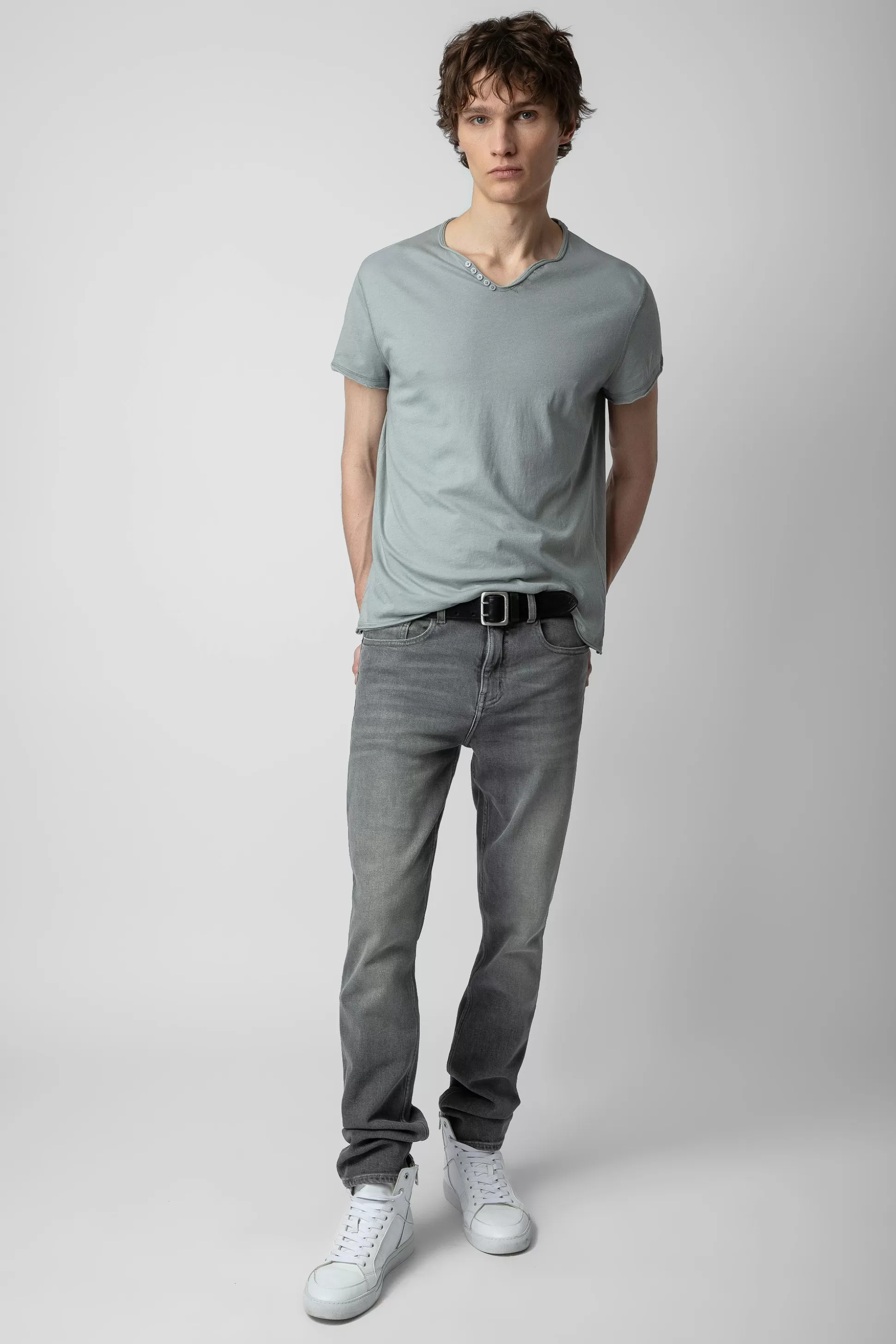 Hommes Zadig & Voltaire T-Shirts^T-Shirt Henley Fleche Monastir
