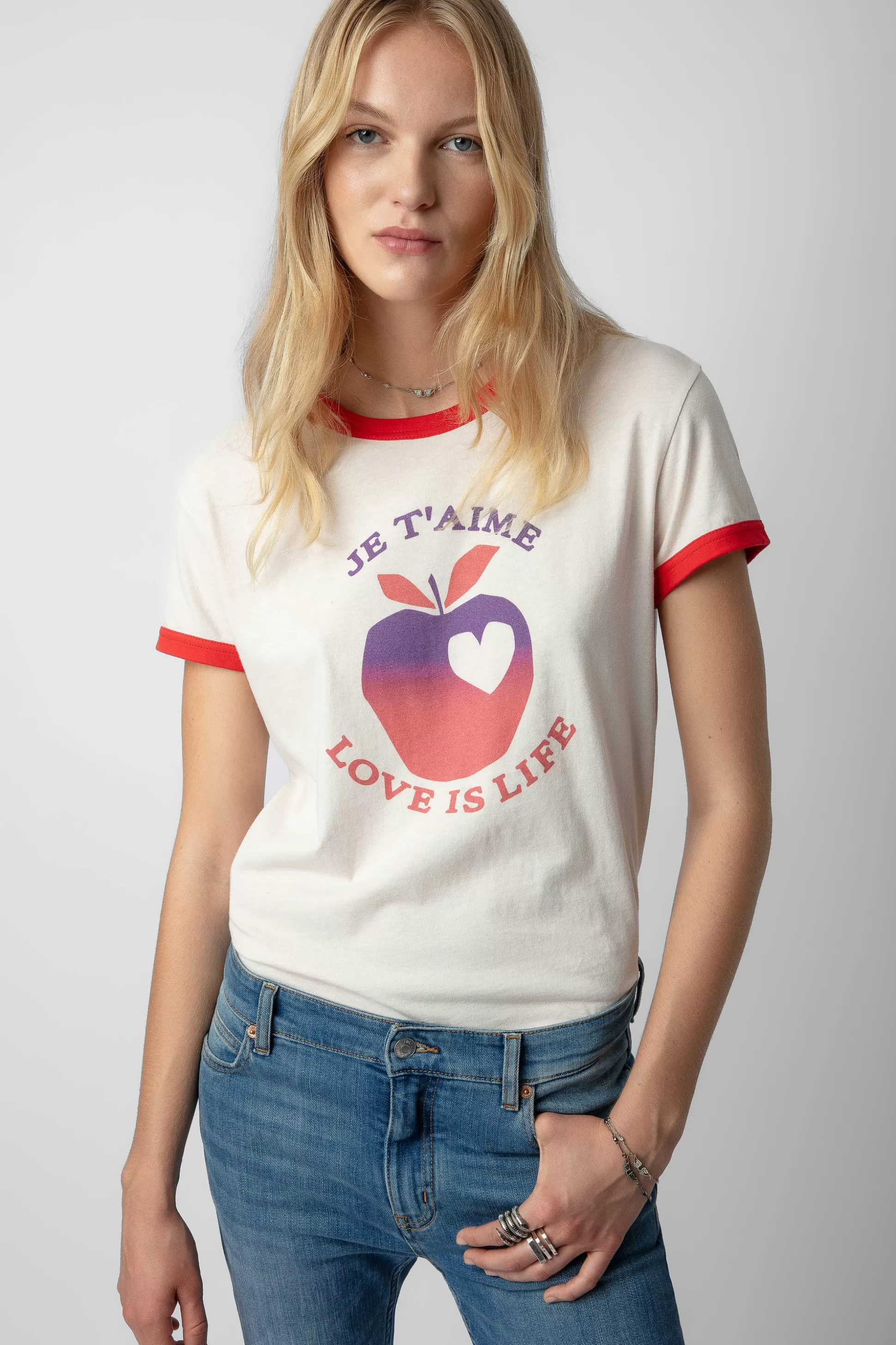 Femmes Zadig & Voltaire T-Shirts^T-Shirt Marcher L'Amour C'Est La Vie