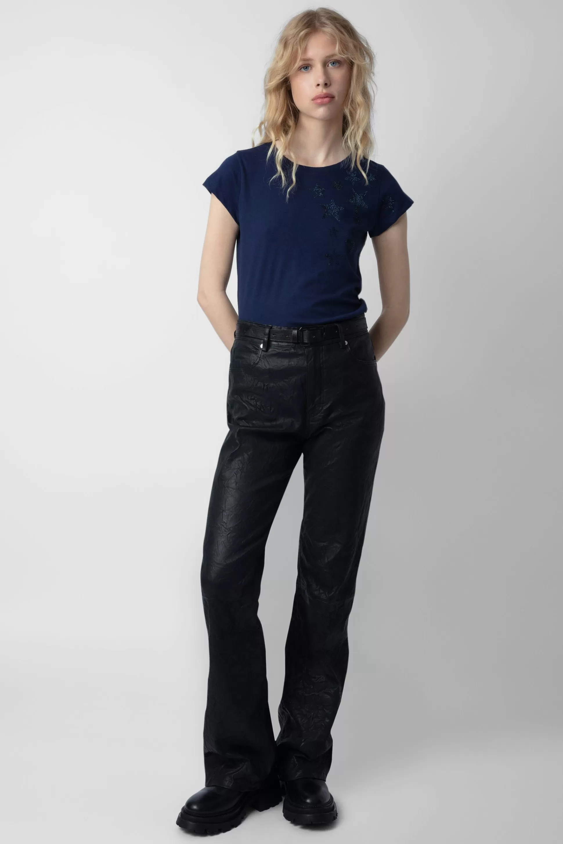 Femmes Zadig & Voltaire T-Shirts^T-Shirt Skinny Etoiles Strass