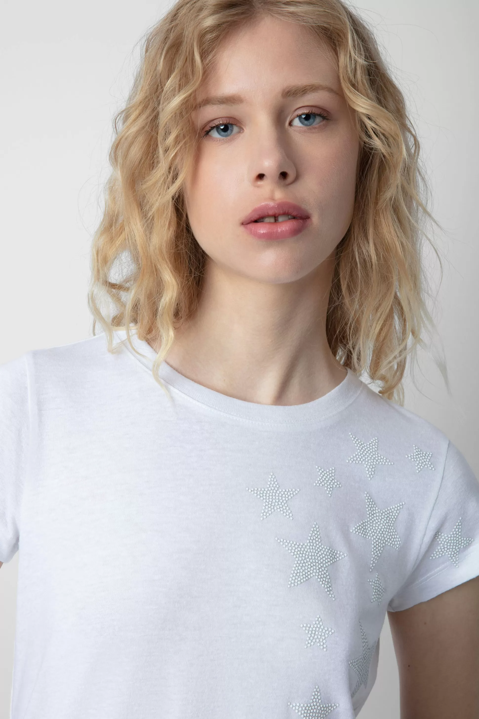 Femmes Zadig & Voltaire T-Shirts^T-Shirt Skinny Etoiles Strass