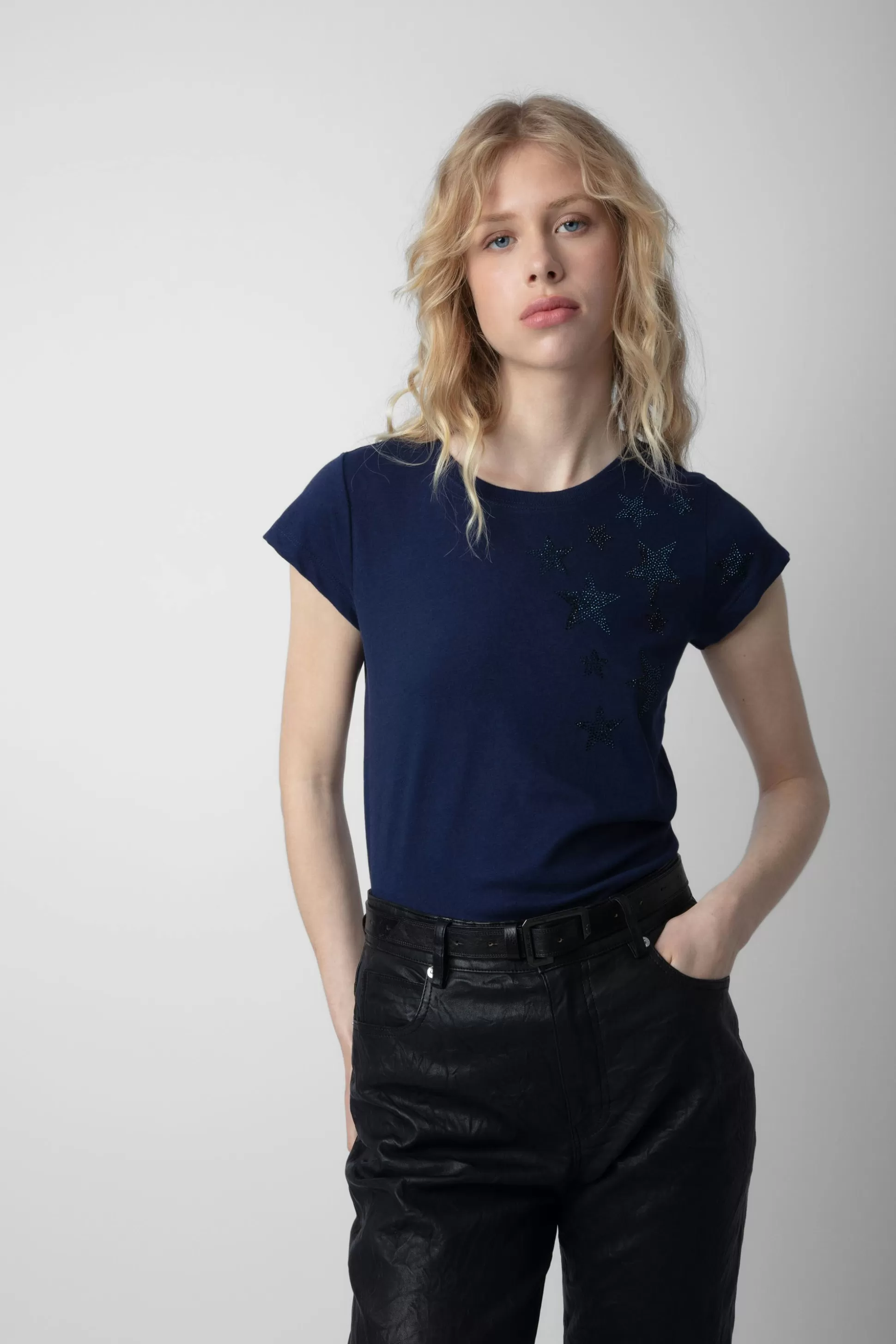 Femmes Zadig & Voltaire T-Shirts^T-Shirt Skinny Etoiles Strass